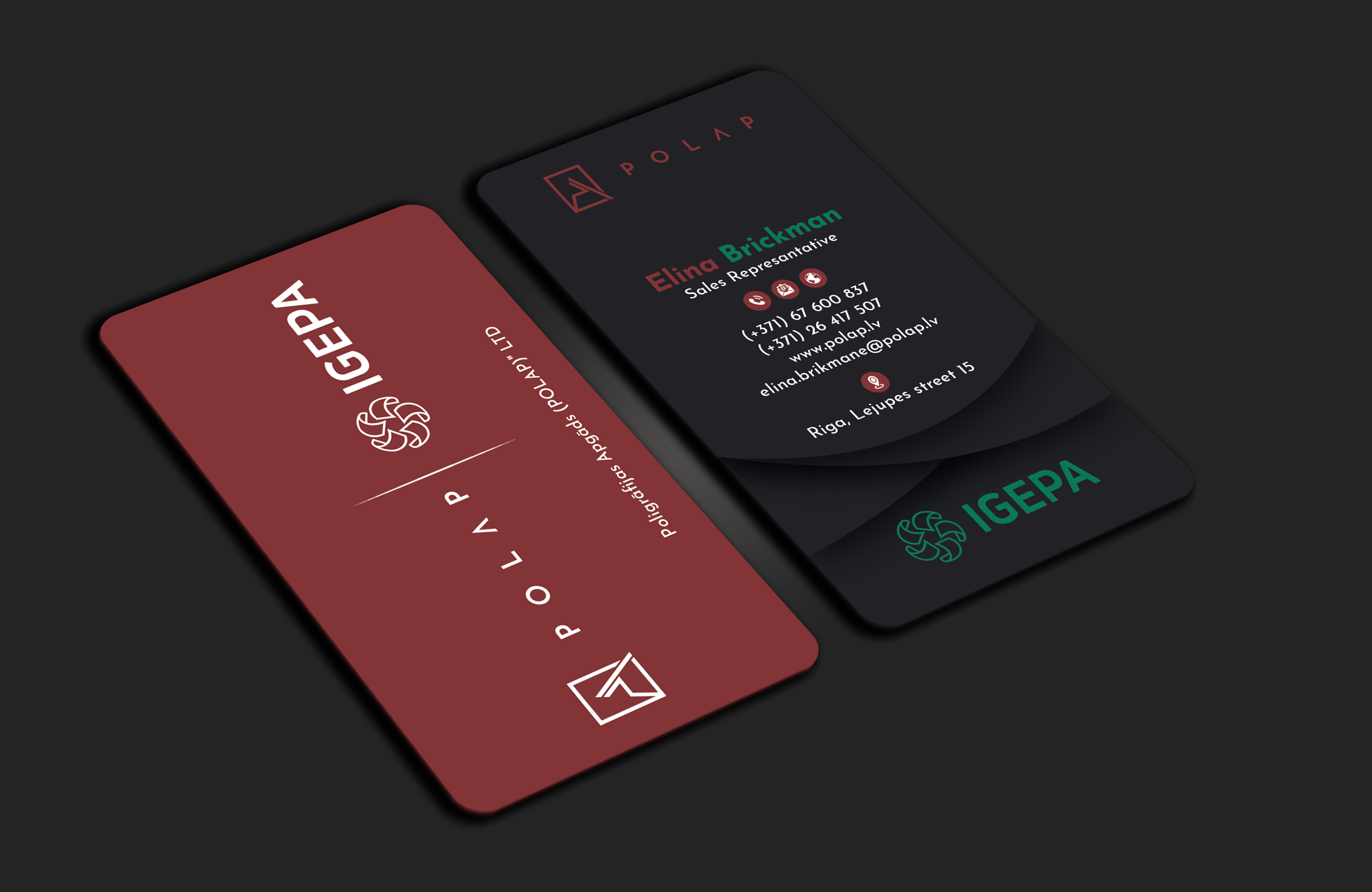 Diseño de Tarjeta de Presentación por DesignerShahadat para SIA Poligrafijas Apgads POLAP | Diseño #31867707