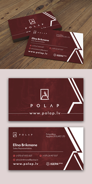 Visitenkarten-Design von debdesign für SIA Poligrafijas Apgads POLAP | Design: #31867047
