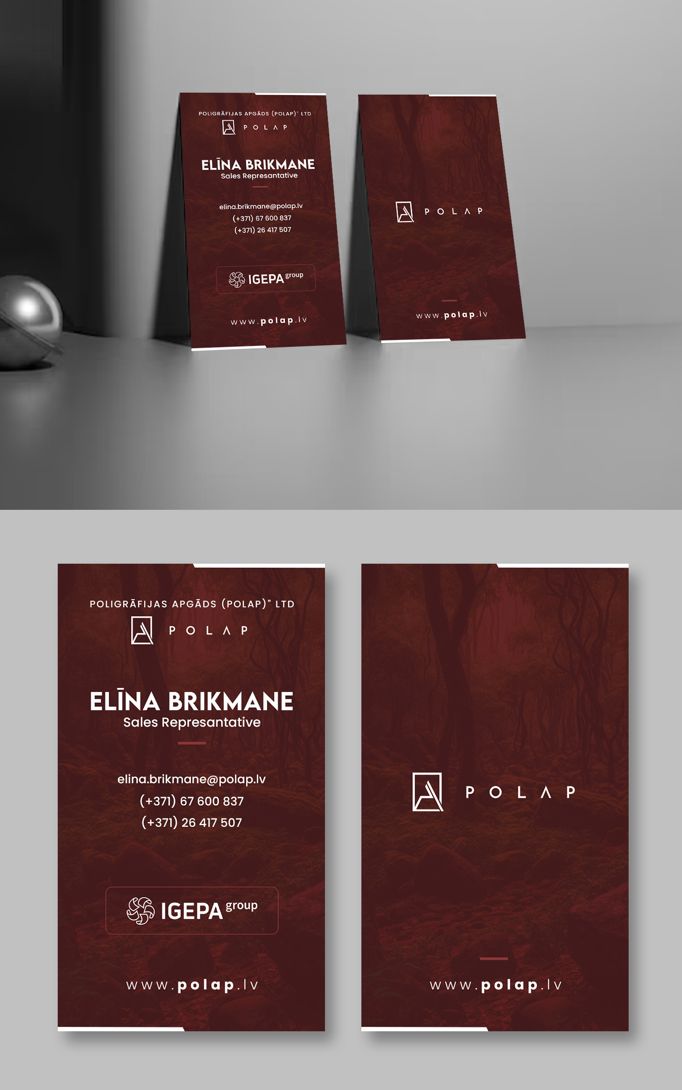 Business Card Design by debdesign for SIA Poligrafijas Apgads POLAP | Design #31867255