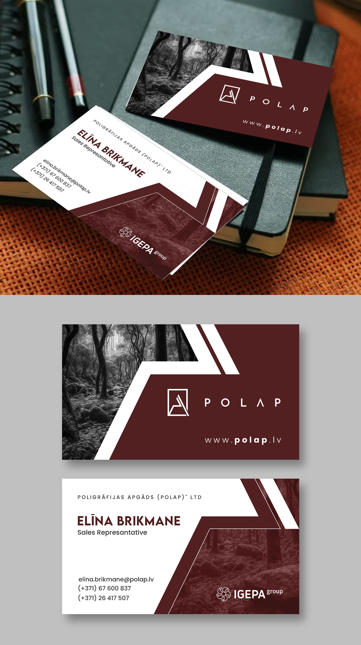Business Card Design by debdesign for SIA Poligrafijas Apgads POLAP | Design #31867256