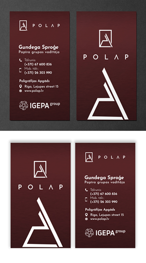 Visitenkarten-Design von debdesign für SIA Poligrafijas Apgads POLAP | Design: #31867932