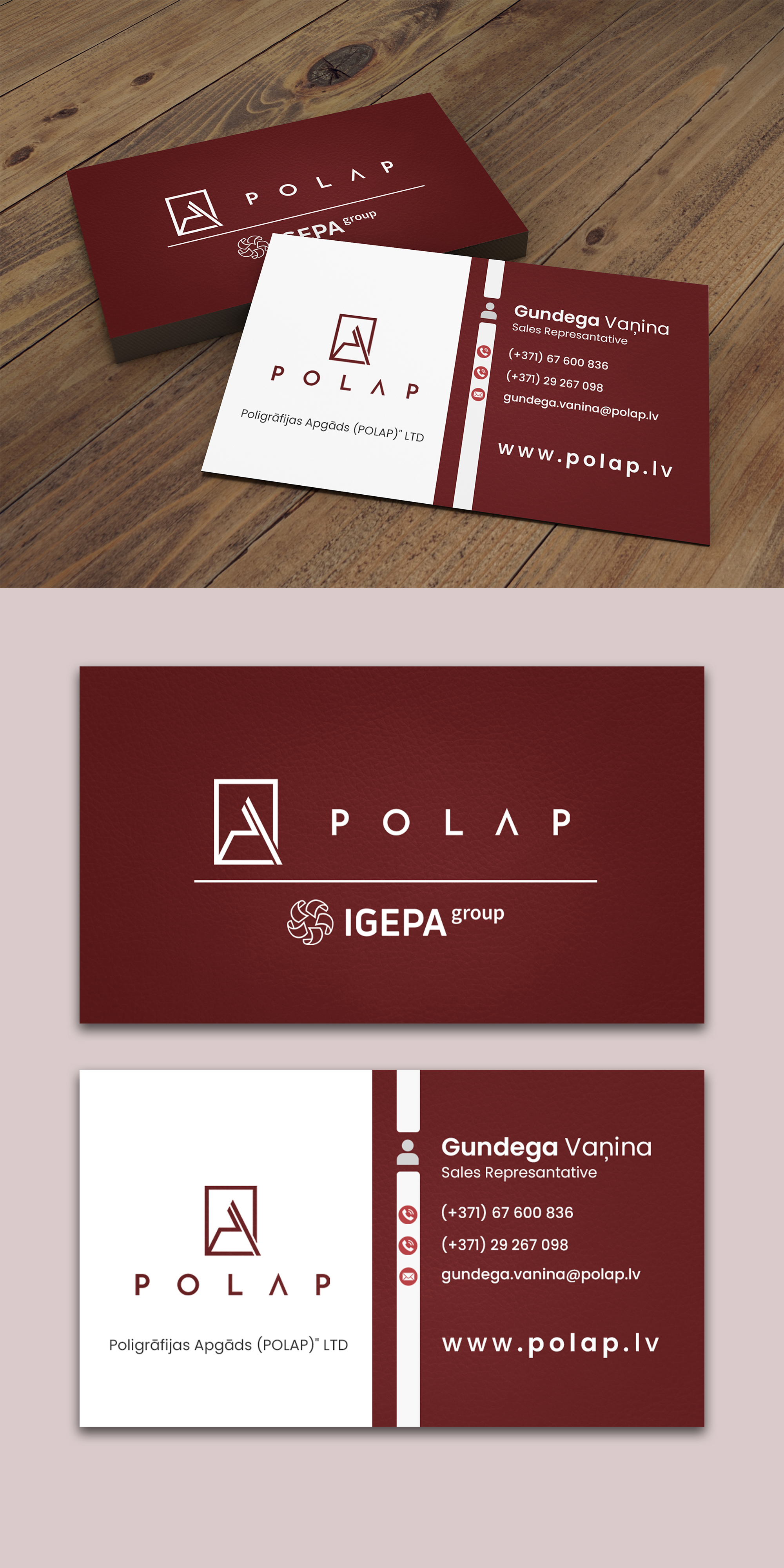 Business Card Design by debdesign for SIA Poligrafijas Apgads POLAP | Design #31867992