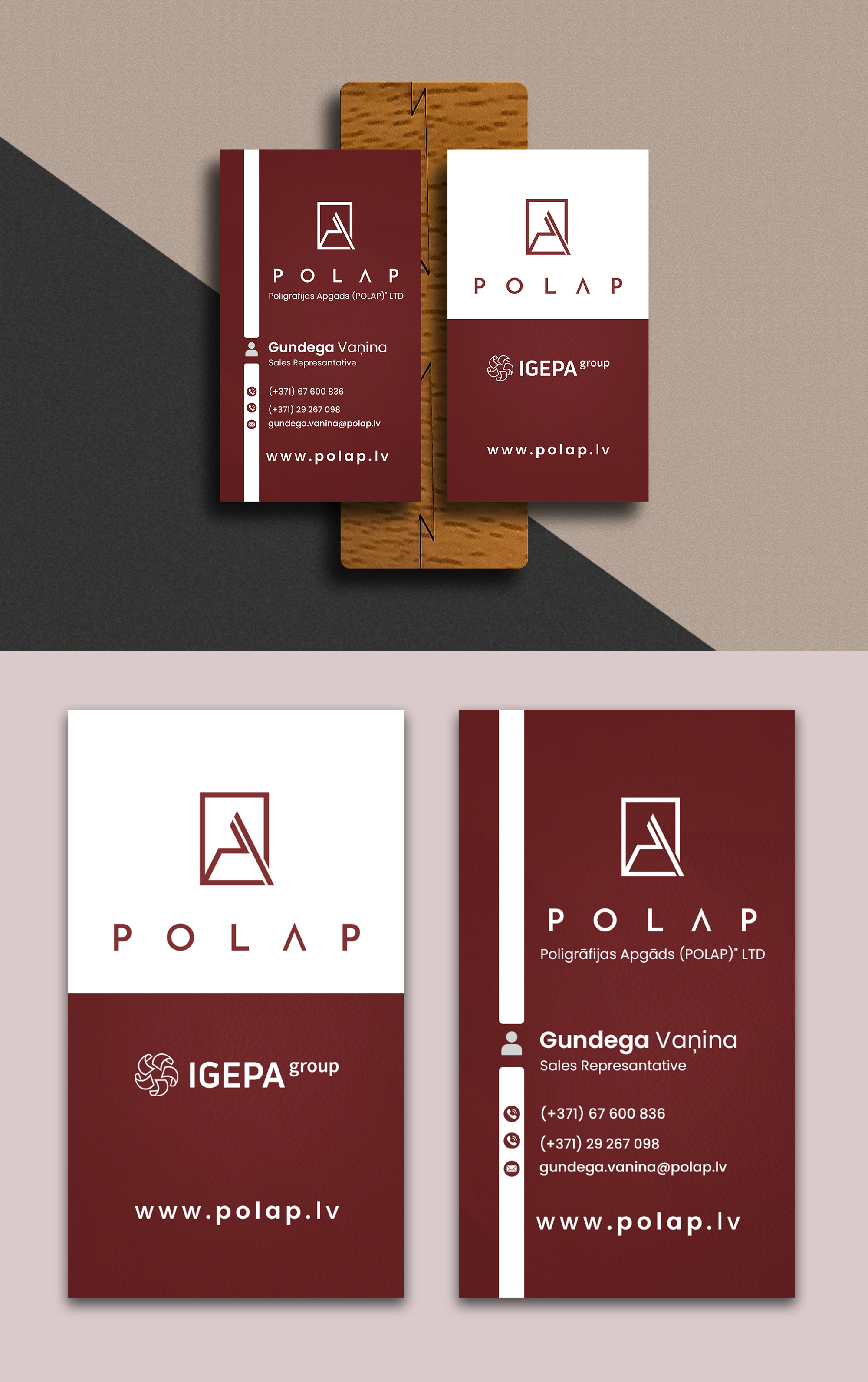 Business Card Design by debdesign for SIA Poligrafijas Apgads POLAP | Design #31867993