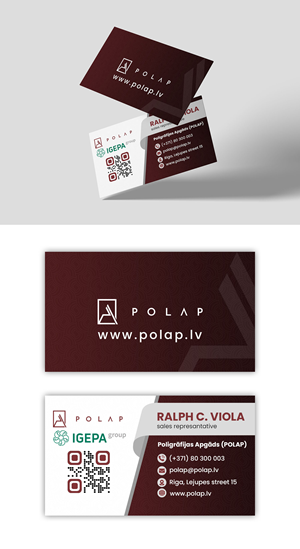 Visitenkarten-Design von debdesign für SIA Poligrafijas Apgads POLAP | Design: #31868380