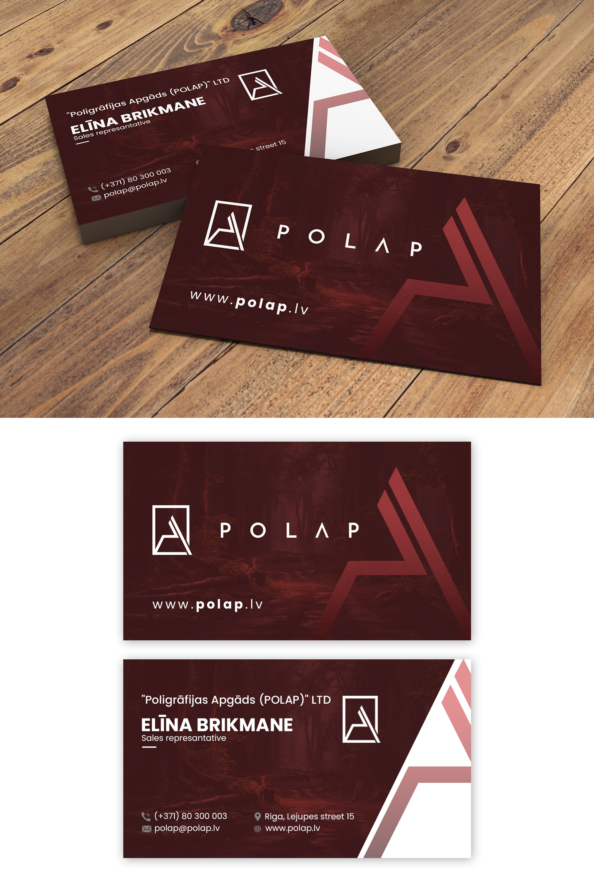 Business Card Design by debdesign for SIA Poligrafijas Apgads POLAP | Design #31869568