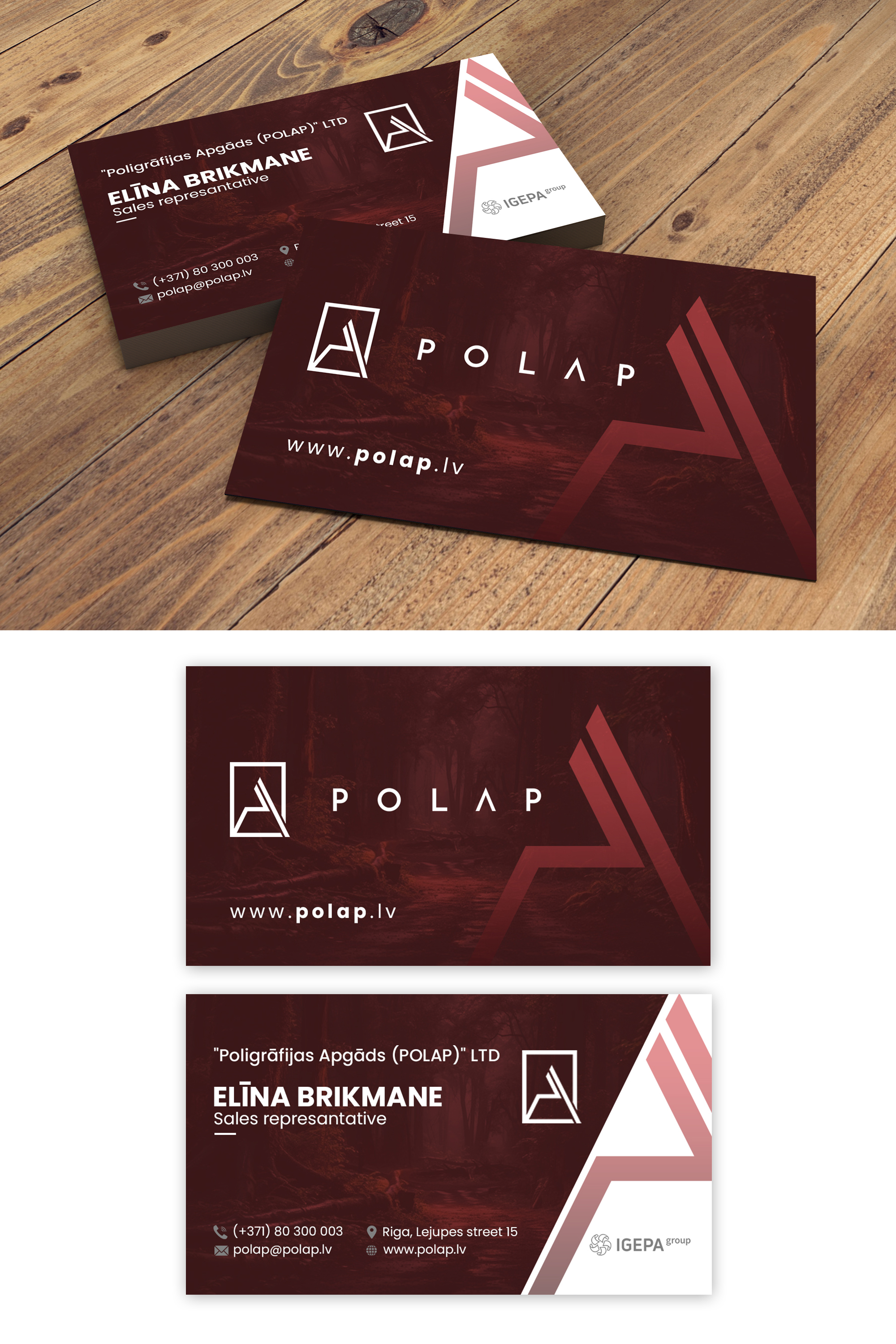 Business Card Design by debdesign for SIA Poligrafijas Apgads POLAP | Design #31888659