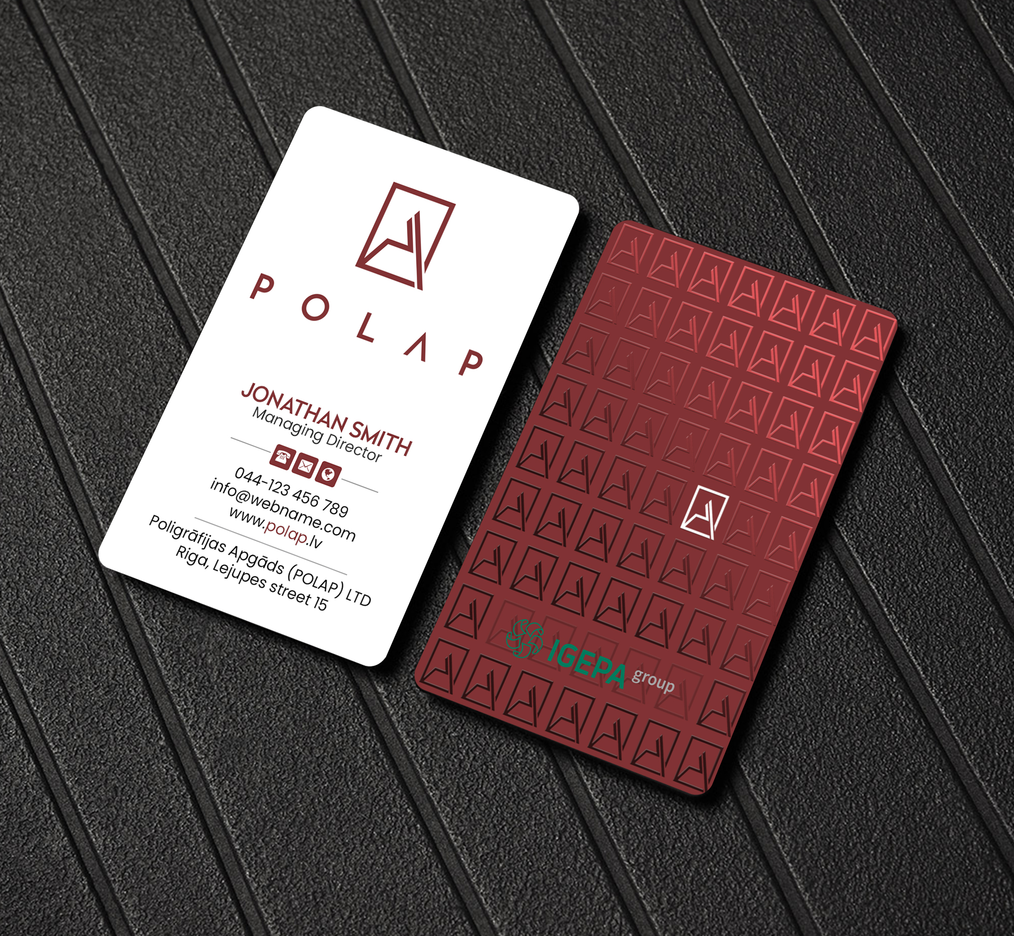 Diseño de Tarjeta de Presentación por Creations Box 2015 para SIA Poligrafijas Apgads POLAP | Diseño #31881957