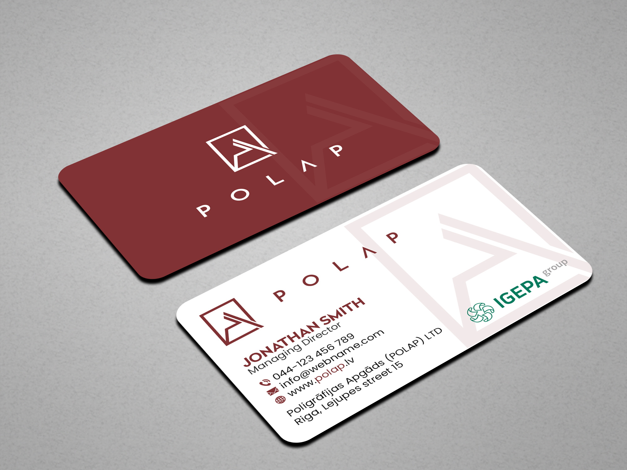 Business Card Design by Creations Box 2015 for SIA Poligrafijas Apgads POLAP | Design #31881960