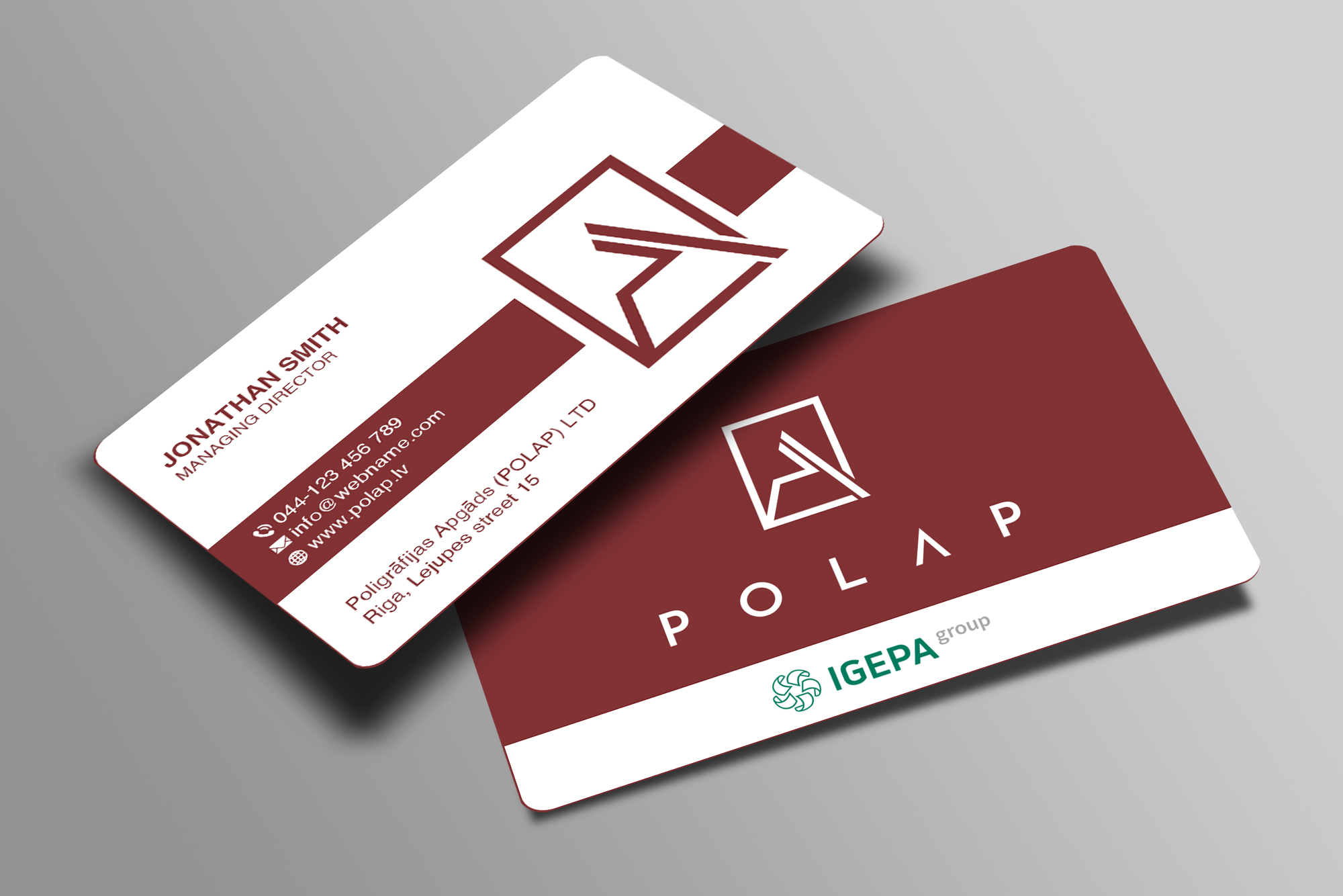 Business Card Design by Creations Box 2015 for SIA Poligrafijas Apgads POLAP | Design #31881968