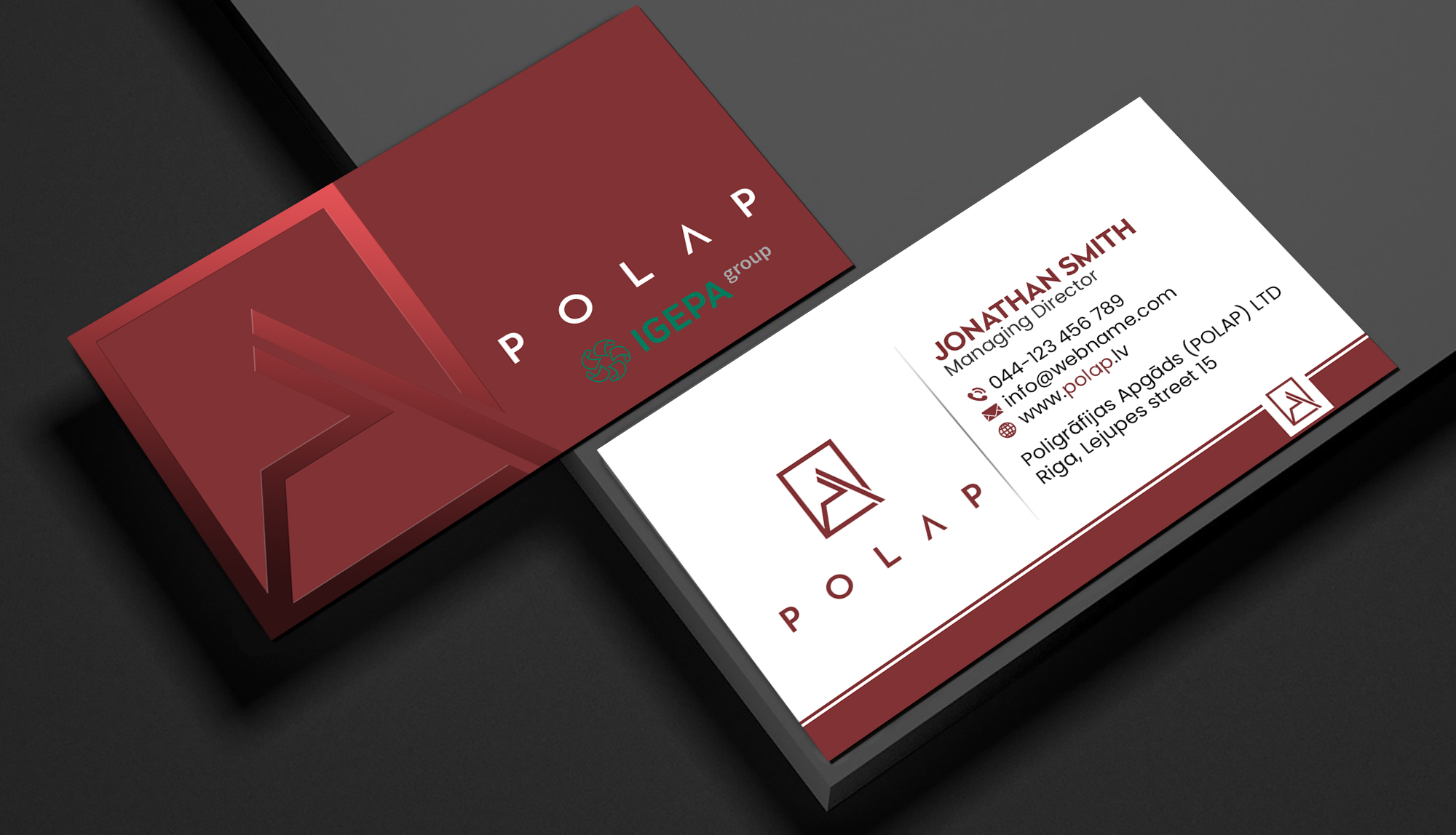 Business Card Design by Creations Box 2015 for SIA Poligrafijas Apgads POLAP | Design #31881972