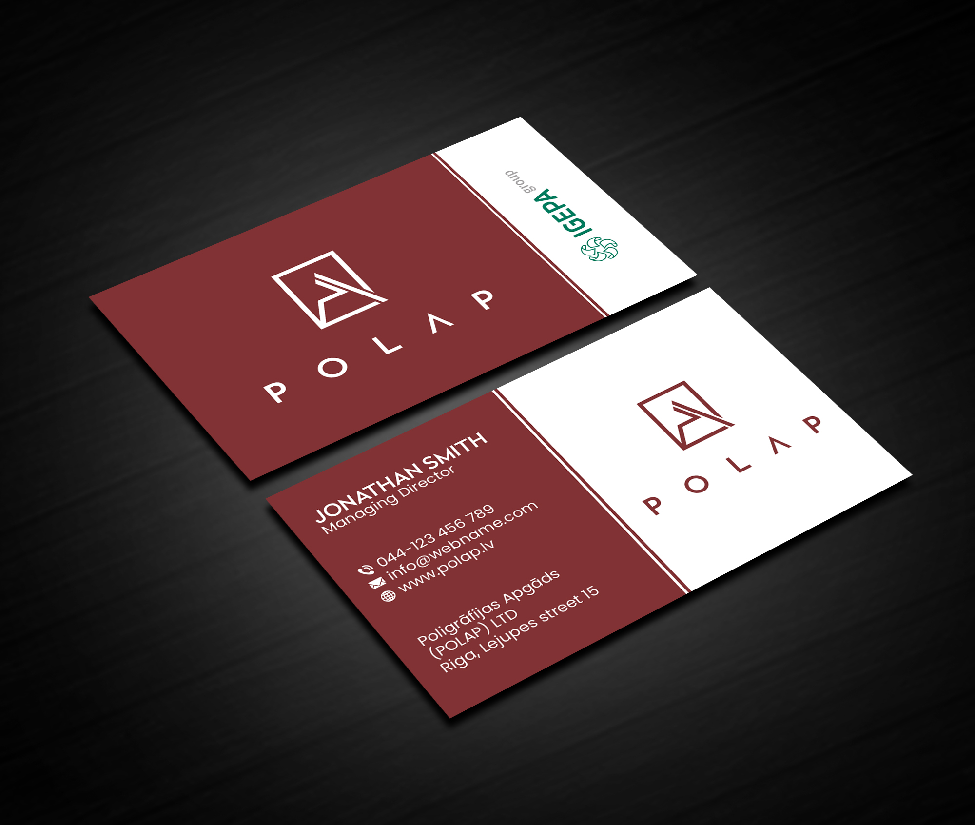 Business Card Design by Creations Box 2015 for SIA Poligrafijas Apgads POLAP | Design #31881973