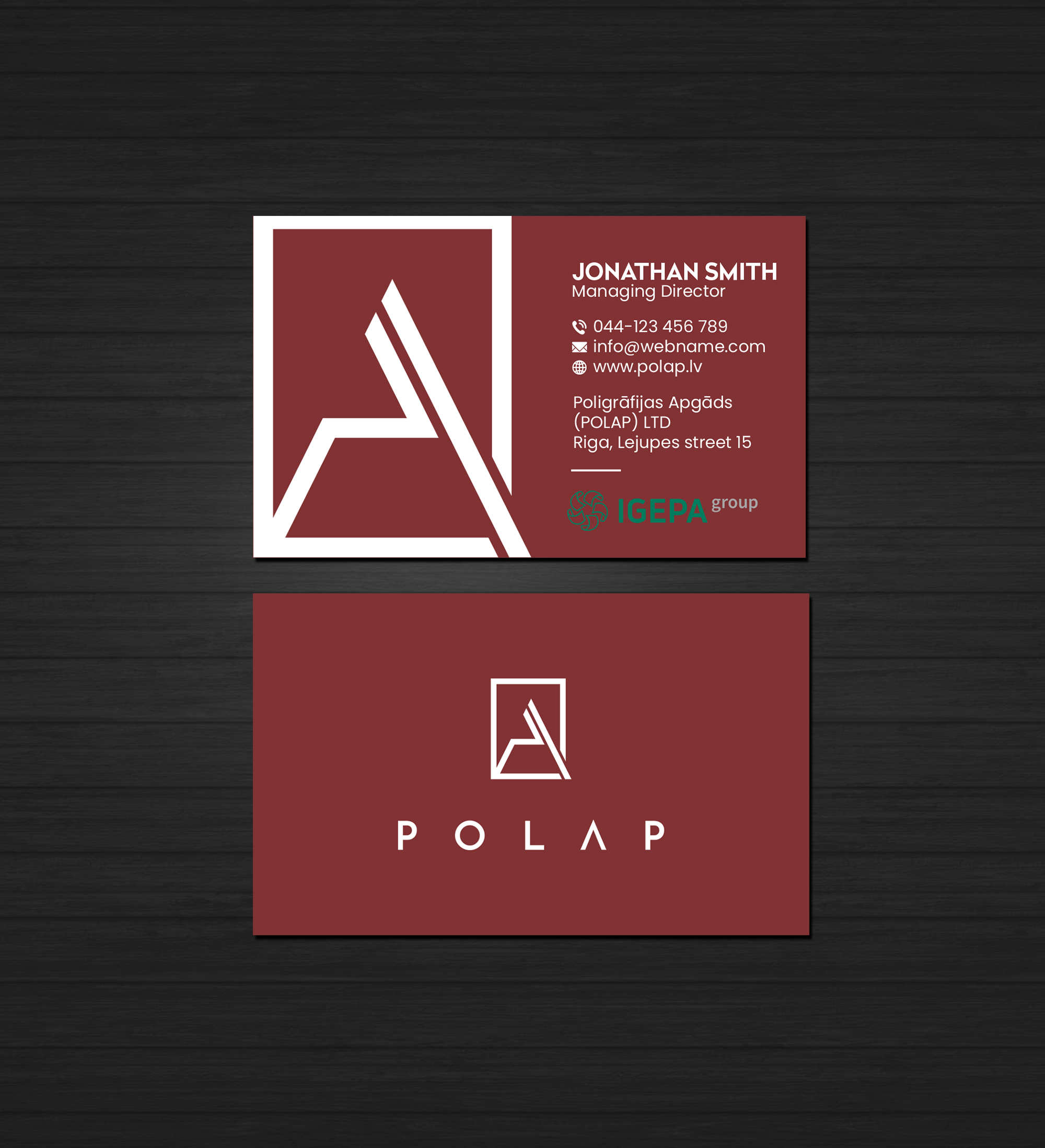 Business Card Design by Creations Box 2015 for SIA Poligrafijas Apgads POLAP | Design #31881974