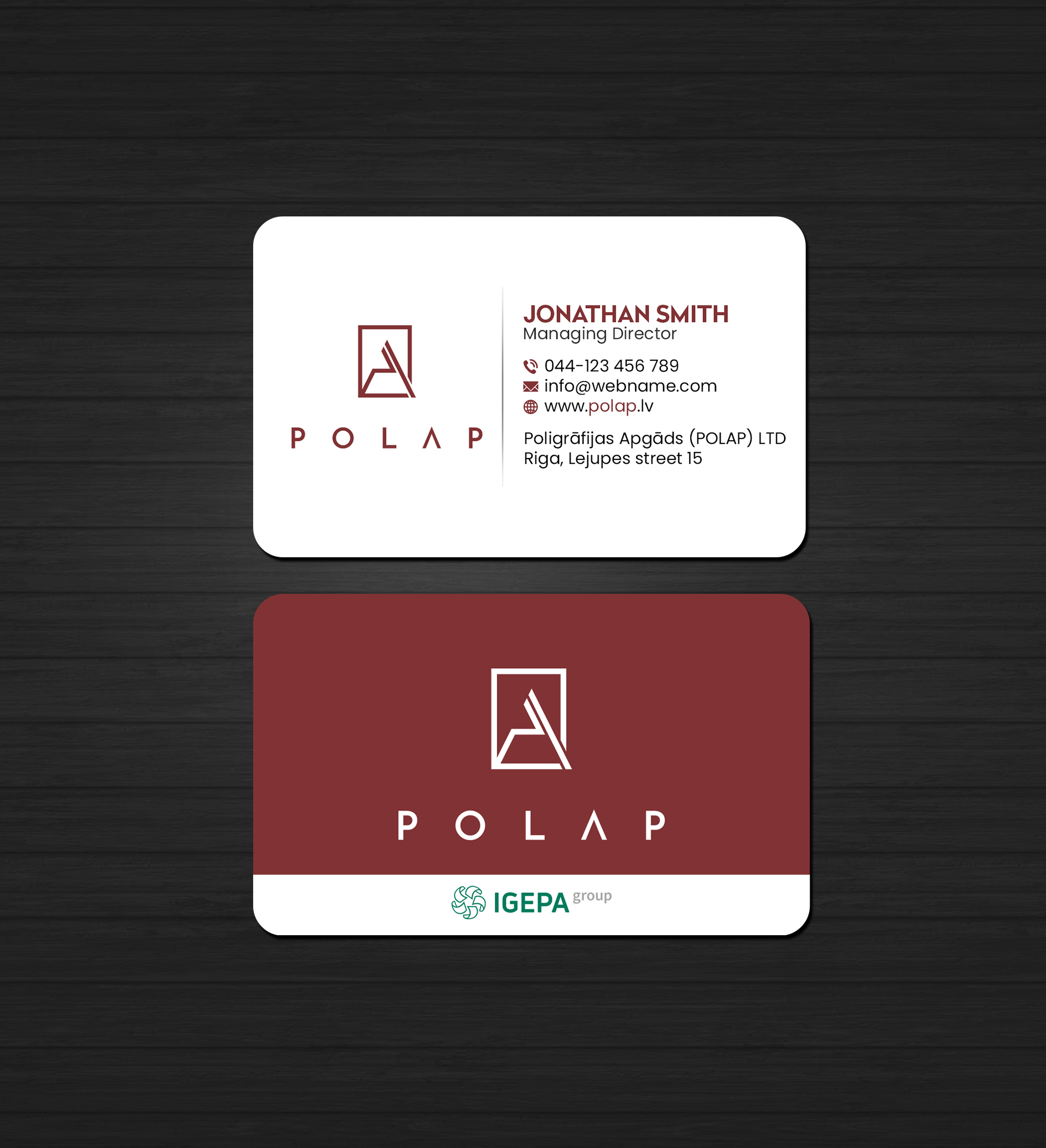 Business Card Design by Creations Box 2015 for SIA Poligrafijas Apgads POLAP | Design #31881978