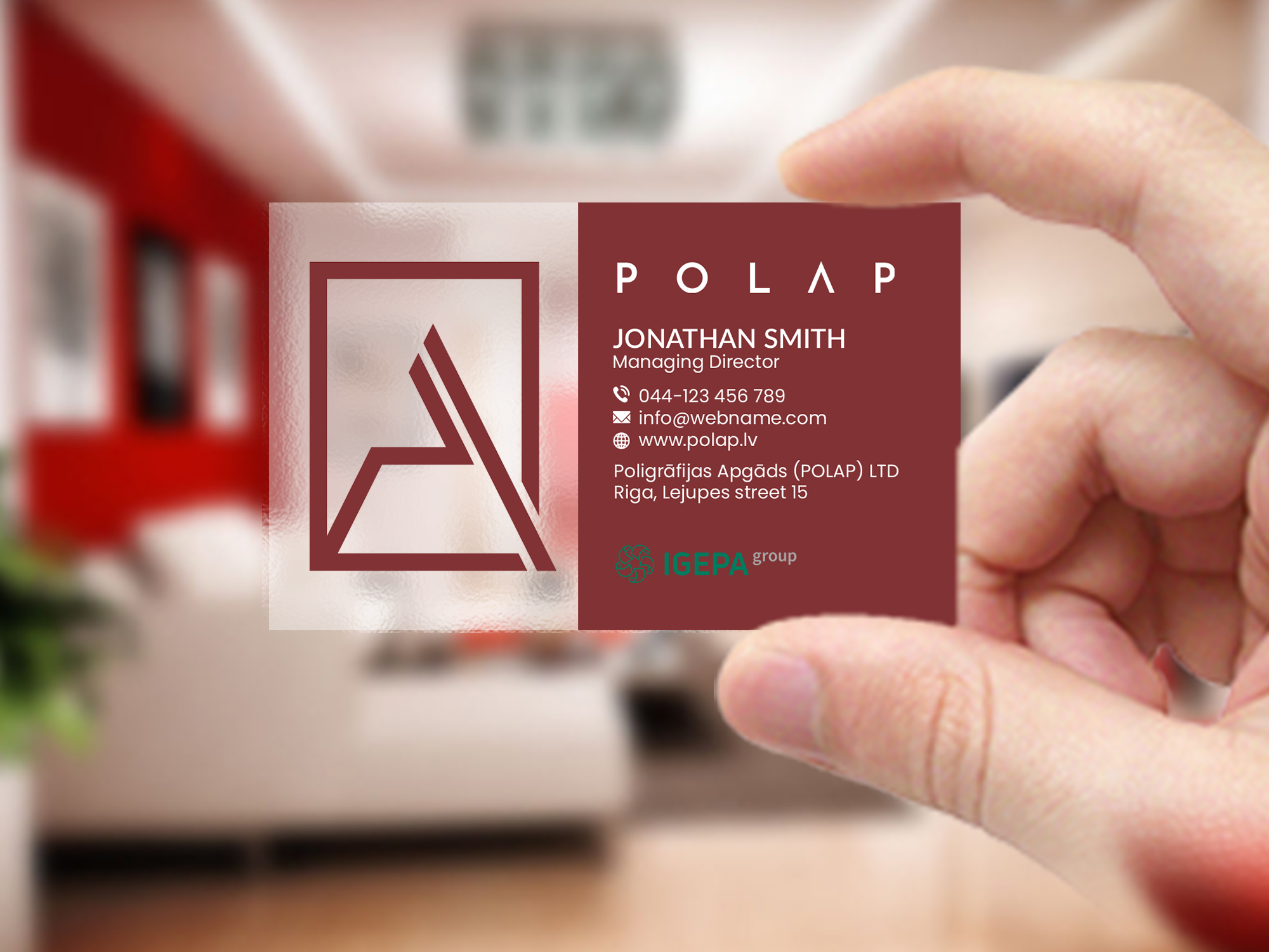 Business Card Design by Creations Box 2015 for SIA Poligrafijas Apgads POLAP | Design #31889672