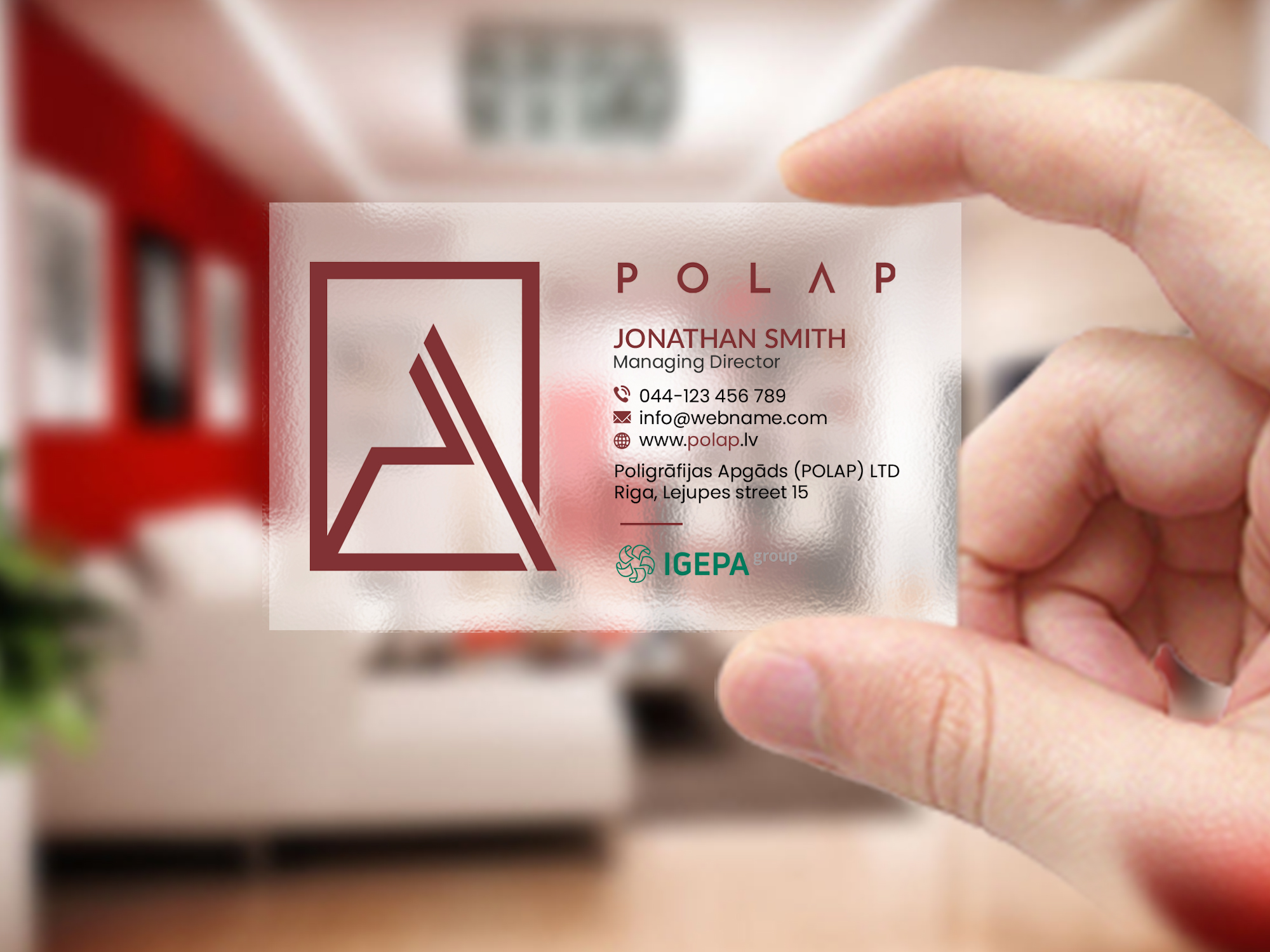 Visitenkarten-Design von Creations Box 2015 für SIA Poligrafijas Apgads POLAP | Design: #31889673