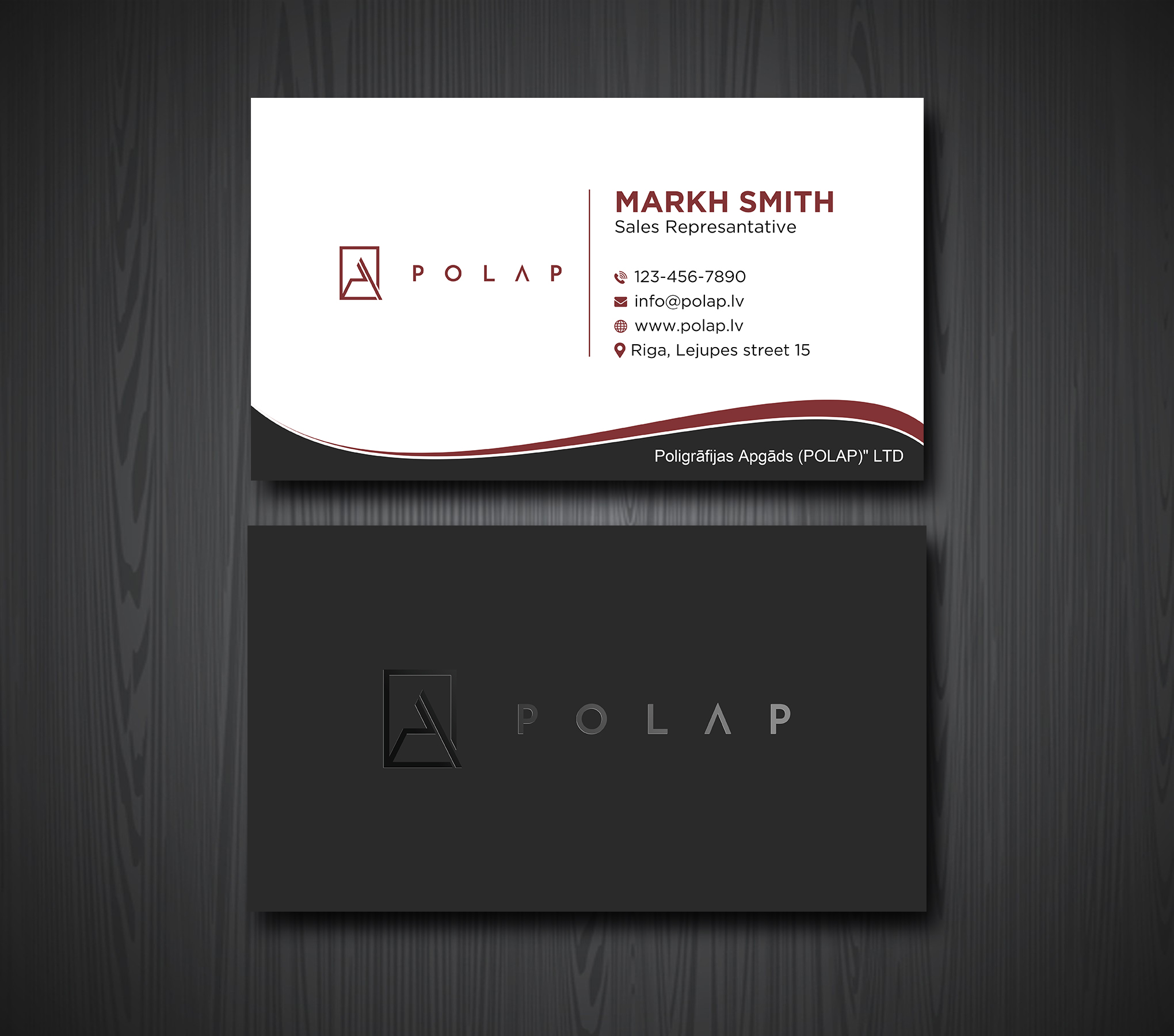 Business Card Design by Ekramul Hossen 2 for SIA Poligrafijas Apgads POLAP | Design #31874179