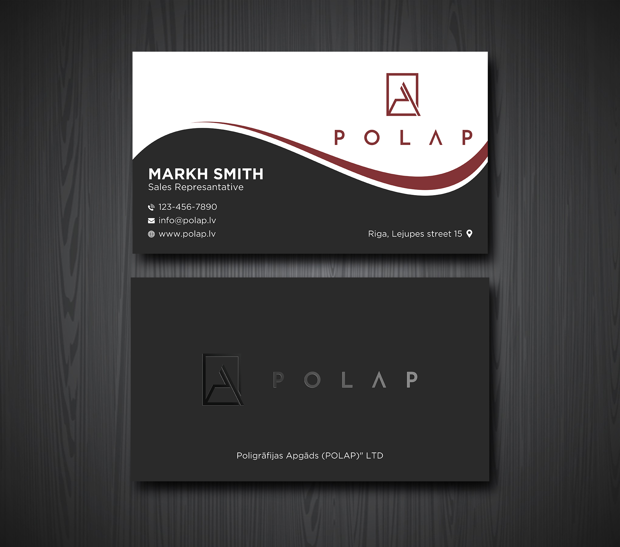 Business Card Design by Ekramul Hossen 2 for SIA Poligrafijas Apgads POLAP | Design #31874180