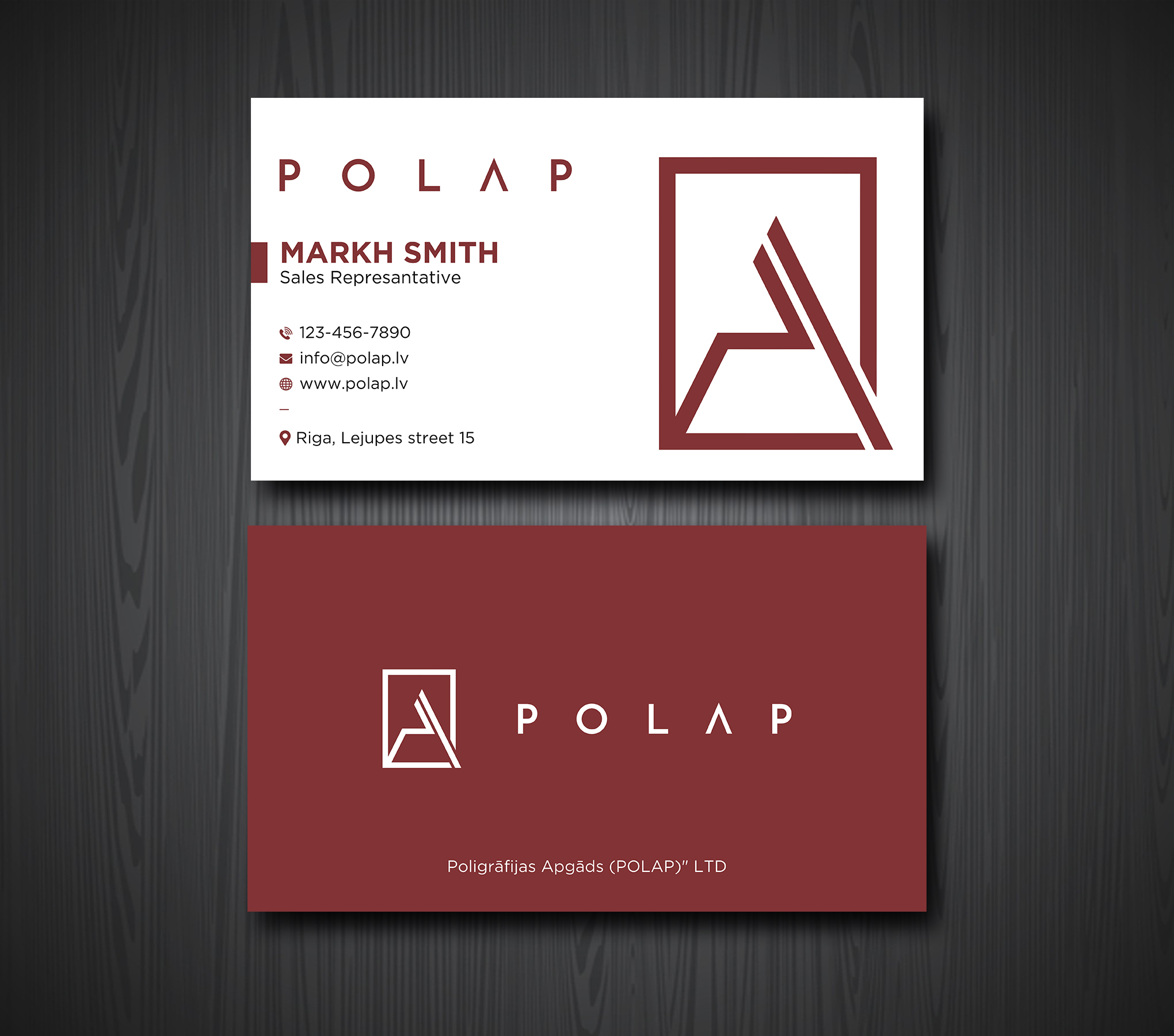 Business Card Design by Ekramul Hossen 2 for SIA Poligrafijas Apgads POLAP | Design #31874188