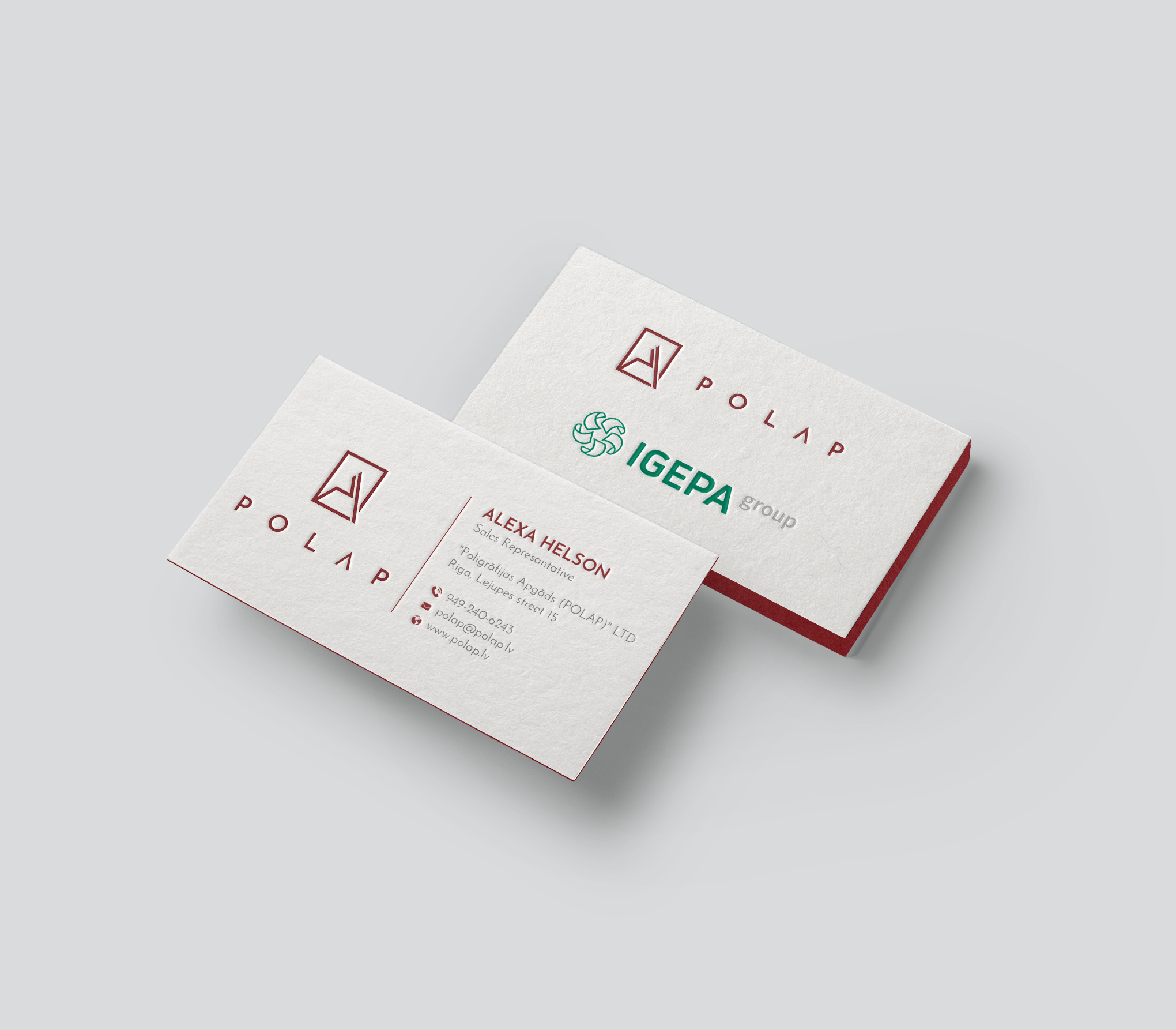 Diseño de Tarjeta de Presentación por DesignShout para SIA Poligrafijas Apgads POLAP | Diseño #31882988