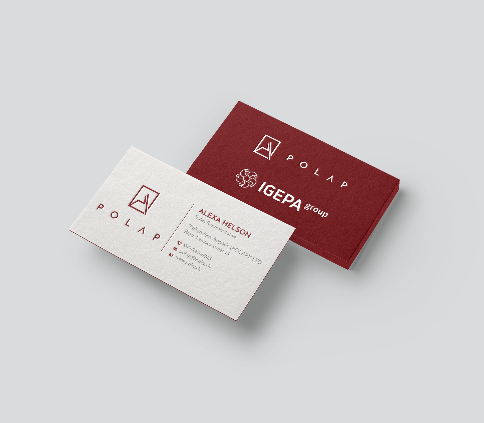 Diseño de Tarjeta de Presentación por DesignShout para SIA Poligrafijas Apgads POLAP | Diseño #31882990