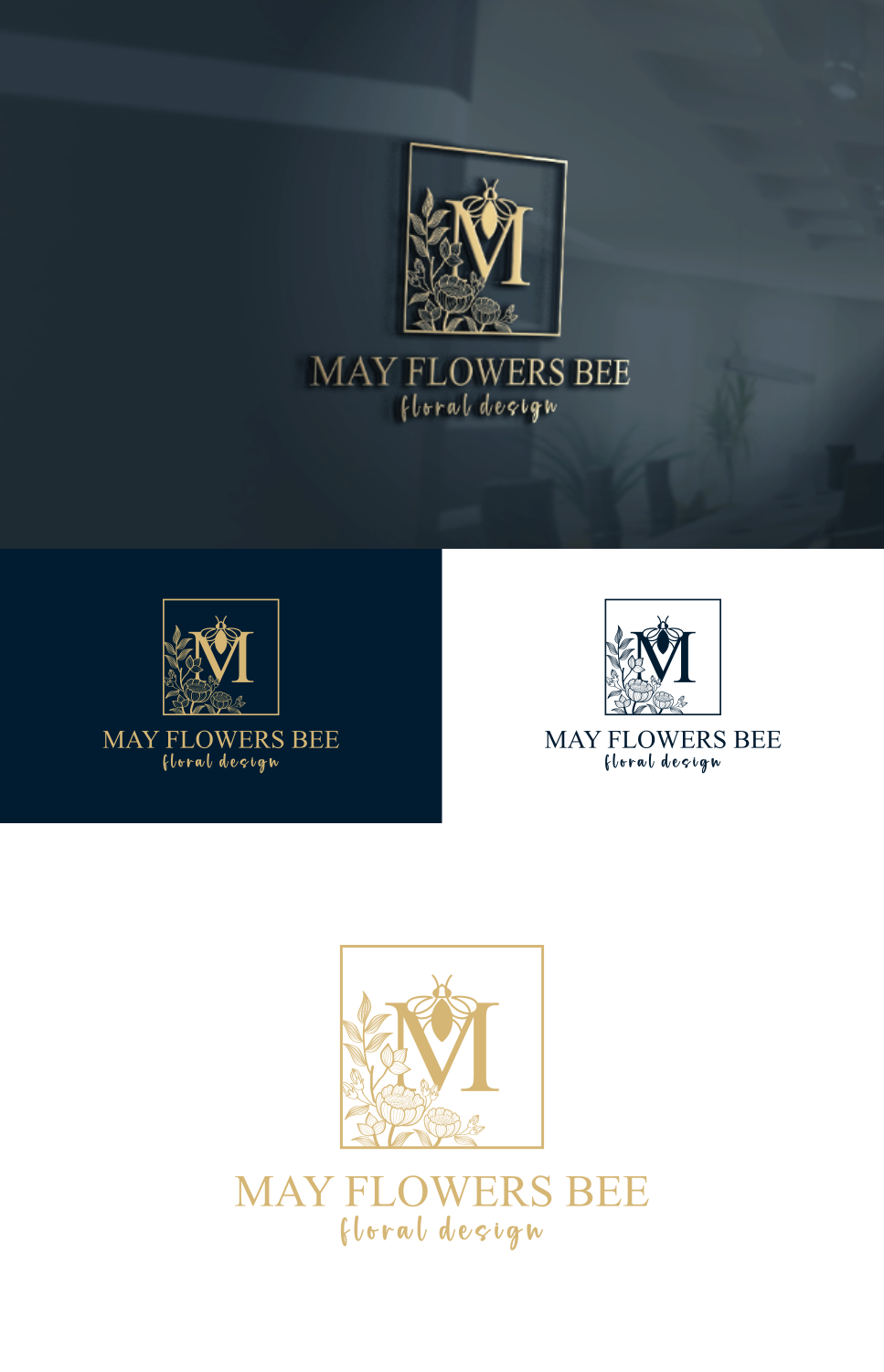 Logo Design by healer1617 for May flowers bee | Design #31863889