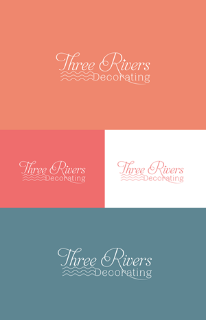 Logo Design by Nukhta Design for Three Rivers Decorating | Design: #31914869