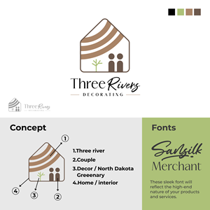 Logo-Design von Mohamed javid für Three Rivers Decorating | Design #31909022