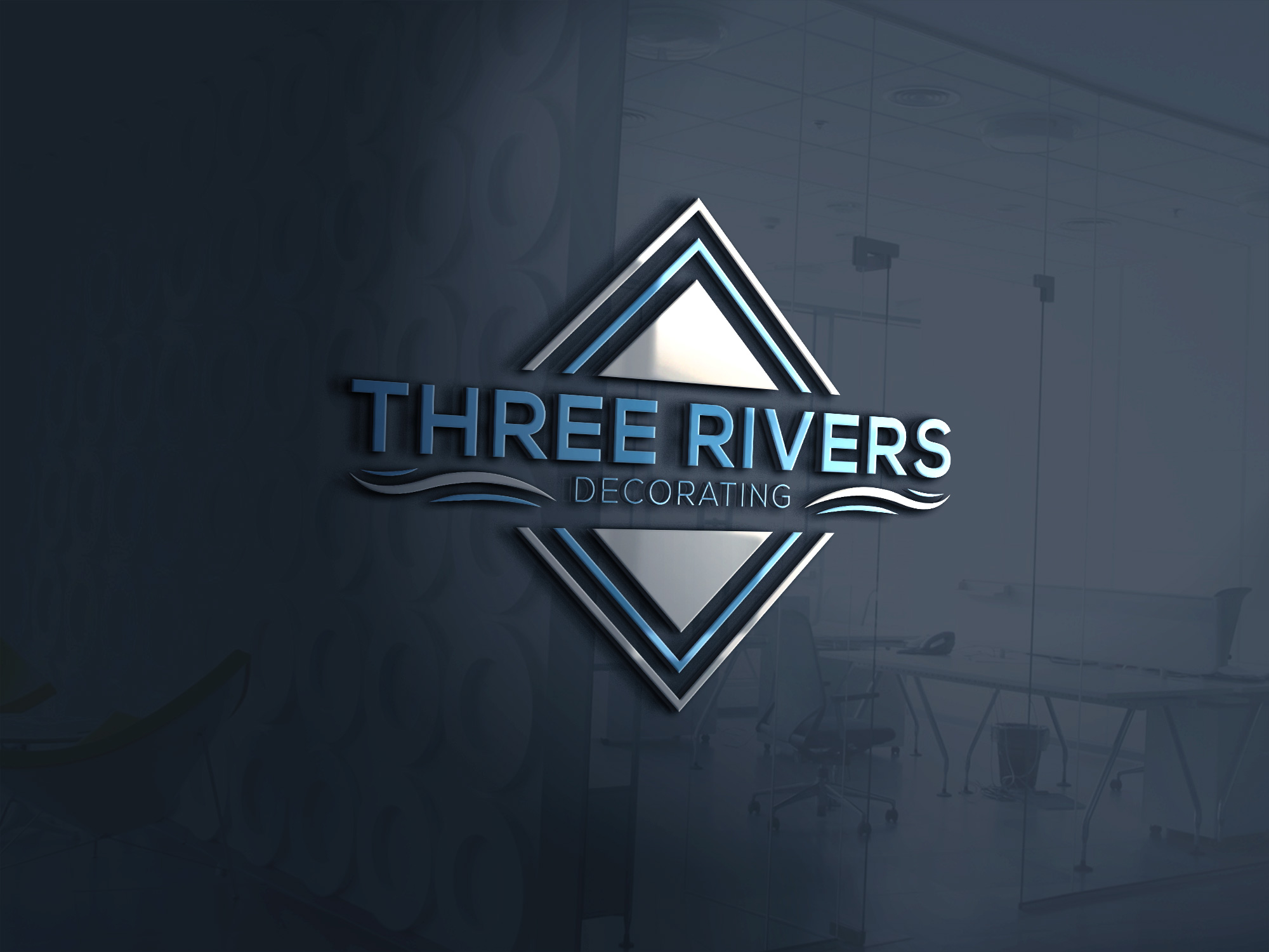 Logo Design by lijenta for Three Rivers Decorating | Design #31884243