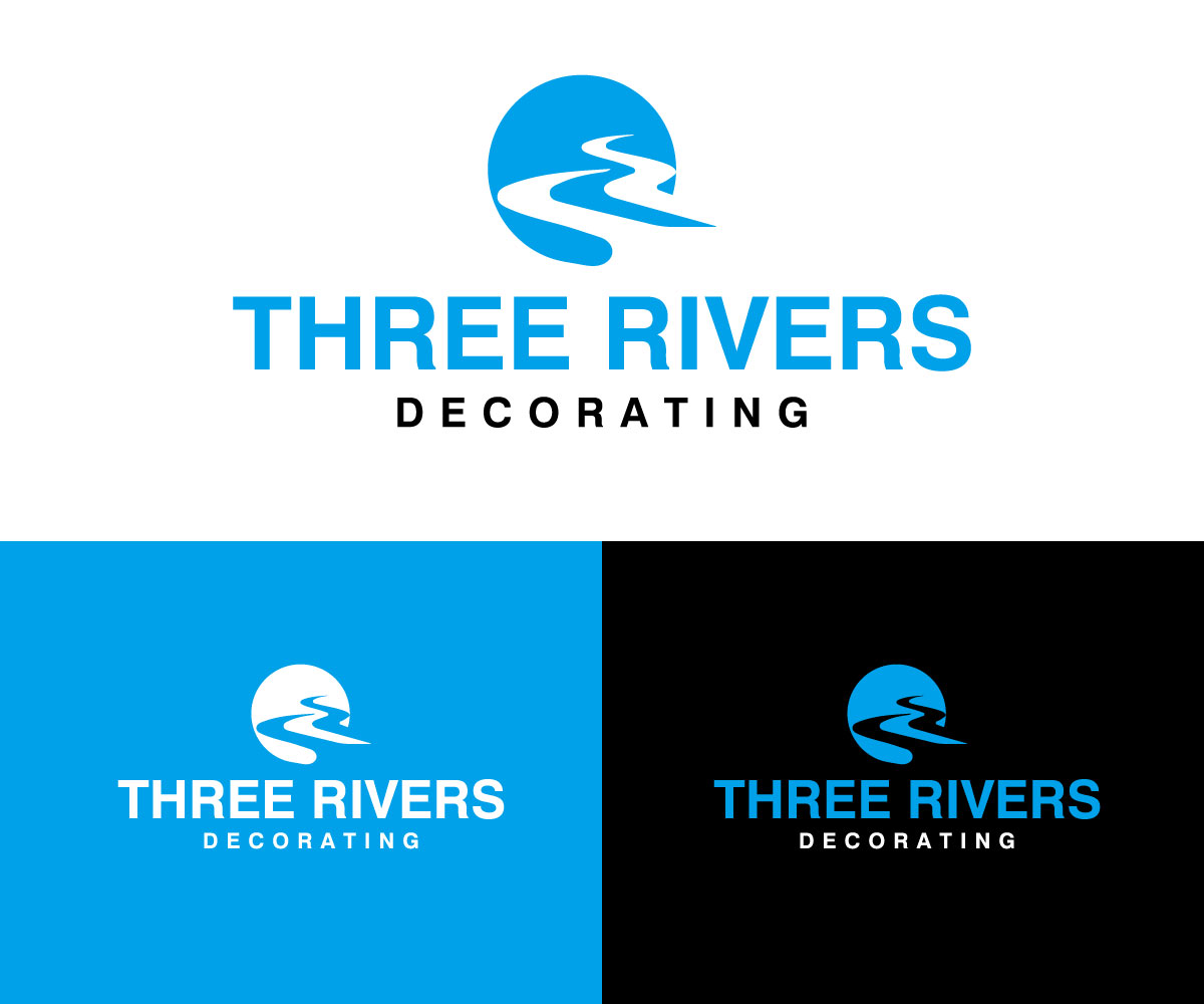 Logo Design by RaKu 2 for Three Rivers Decorating | Design #31893446