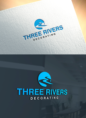 Logo Design by RaKu 2 for Three Rivers Decorating | Design: #31905288