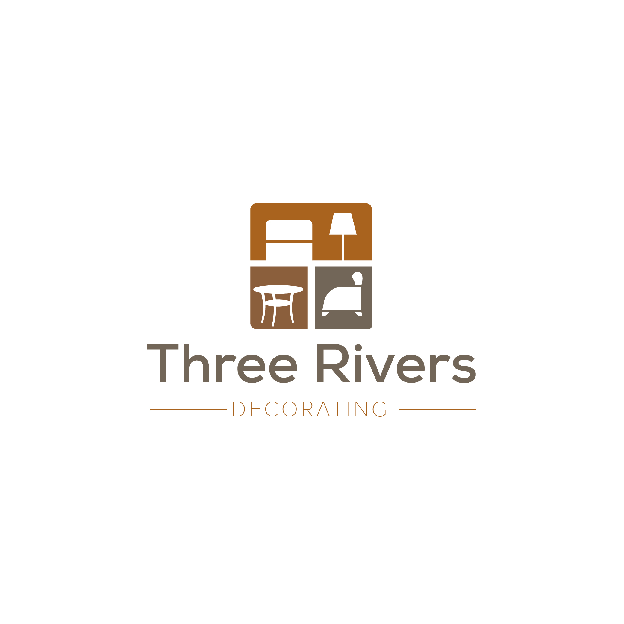 Logo-Design von GraphicMonster für Three Rivers Decorating | Design #31871276