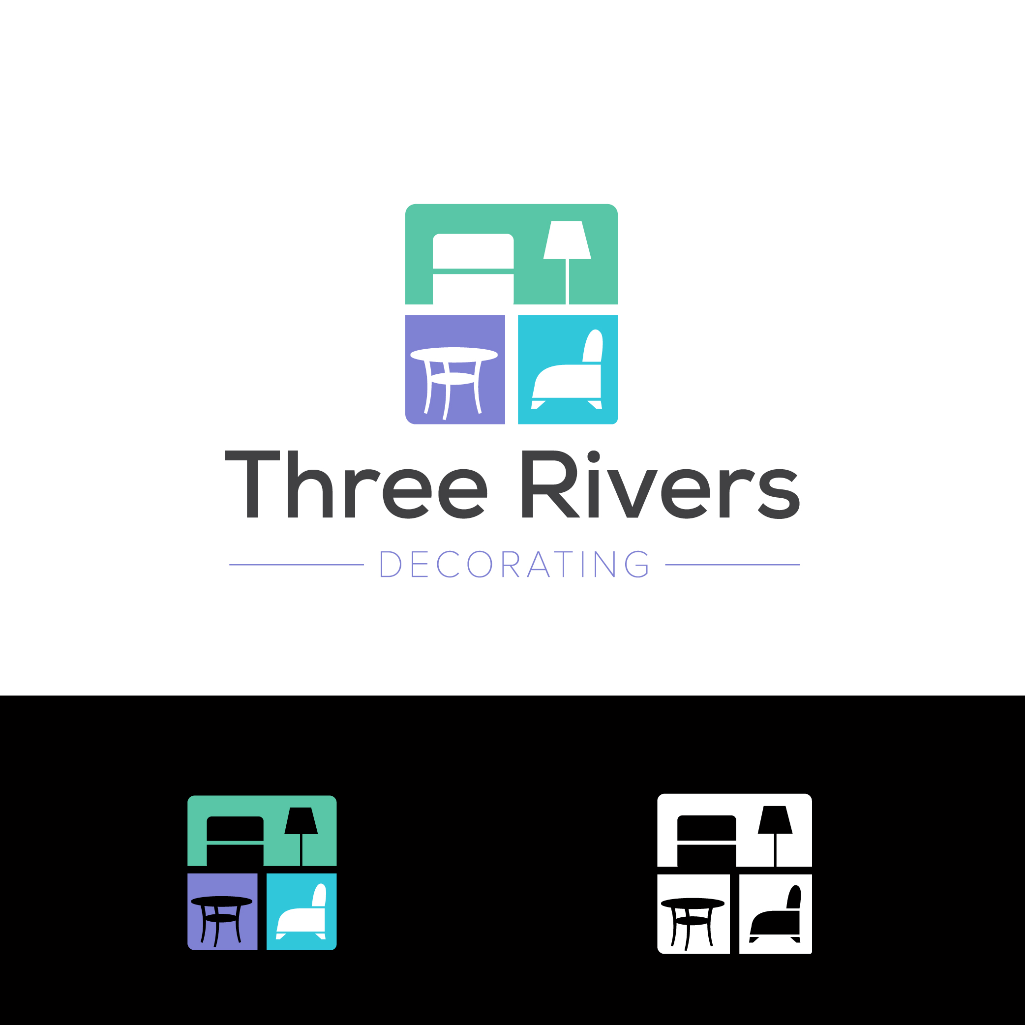 Diseño de Logo por GraphicMonster para Three Rivers Decorating | Diseño #31895952