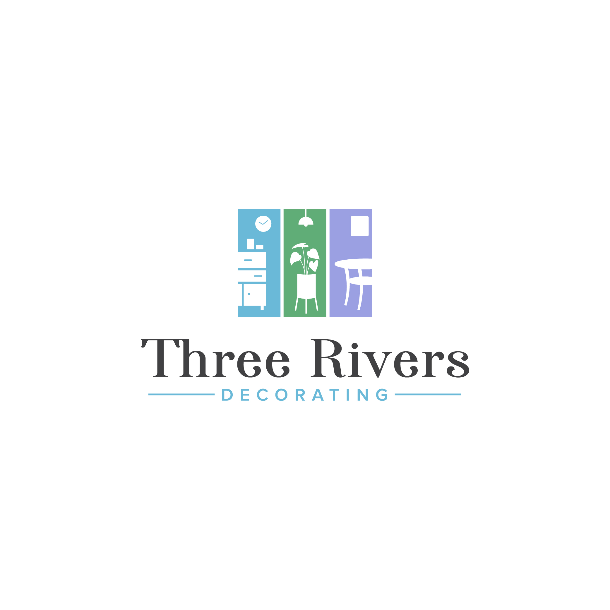 Diseño de Logo por GraphicMonster para Three Rivers Decorating | Diseño #31896182