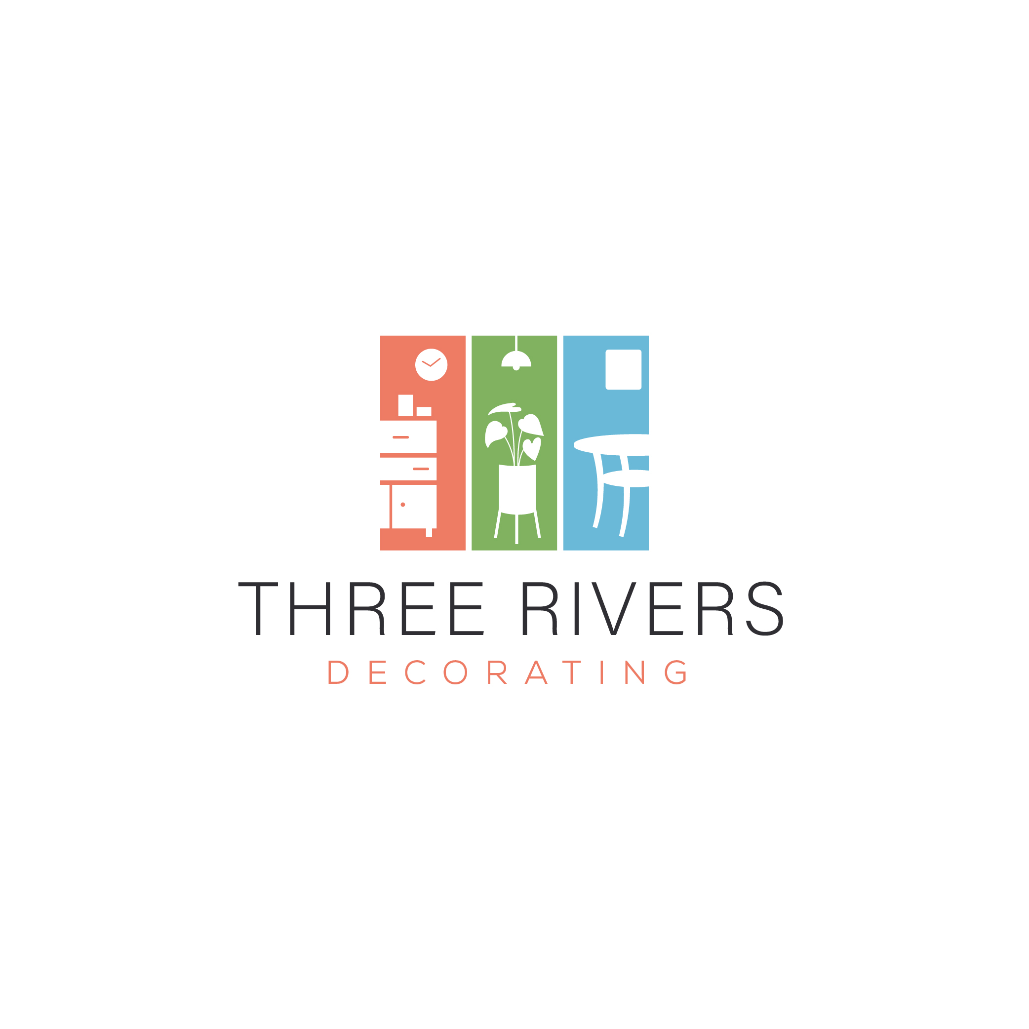Diseño de Logo por GraphicMonster para Three Rivers Decorating | Diseño #31896184