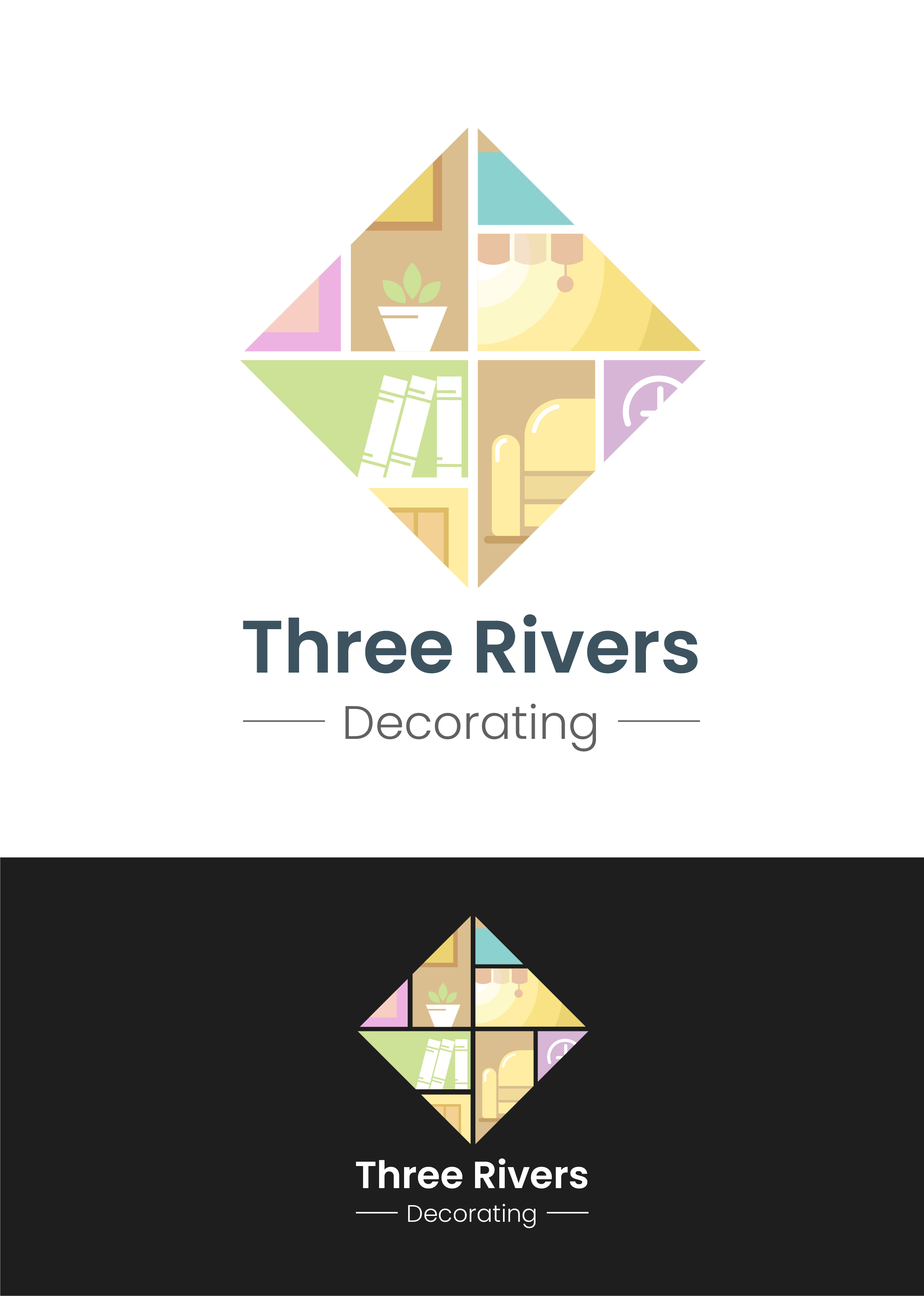 Logo Design by GraphicMonster for Three Rivers Decorating | Design #31897896