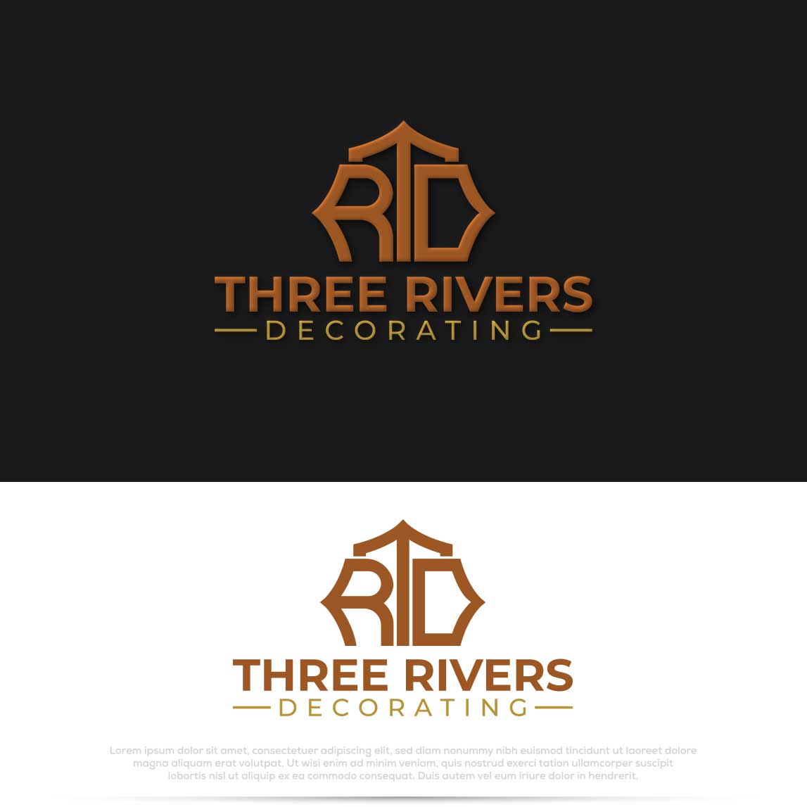 Logo Design by Pilot_DesignR™ for Three Rivers Decorating | Design #31877425