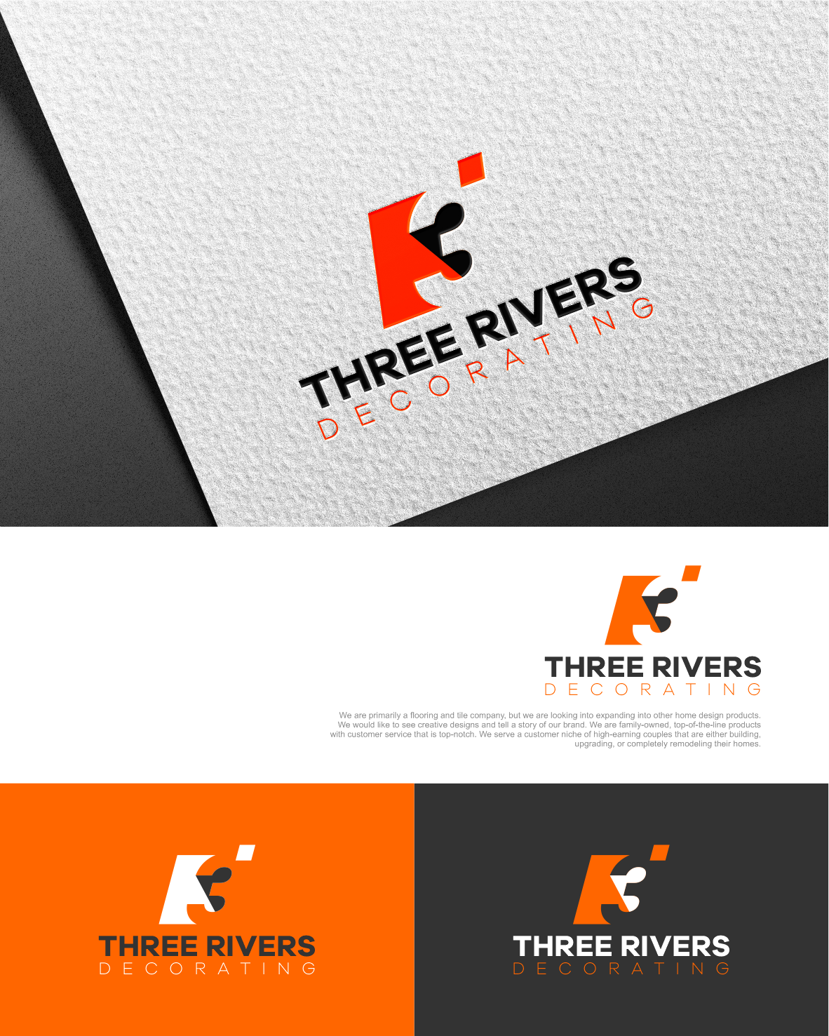 Logo Design by momo57 for Three Rivers Decorating | Design #31910816