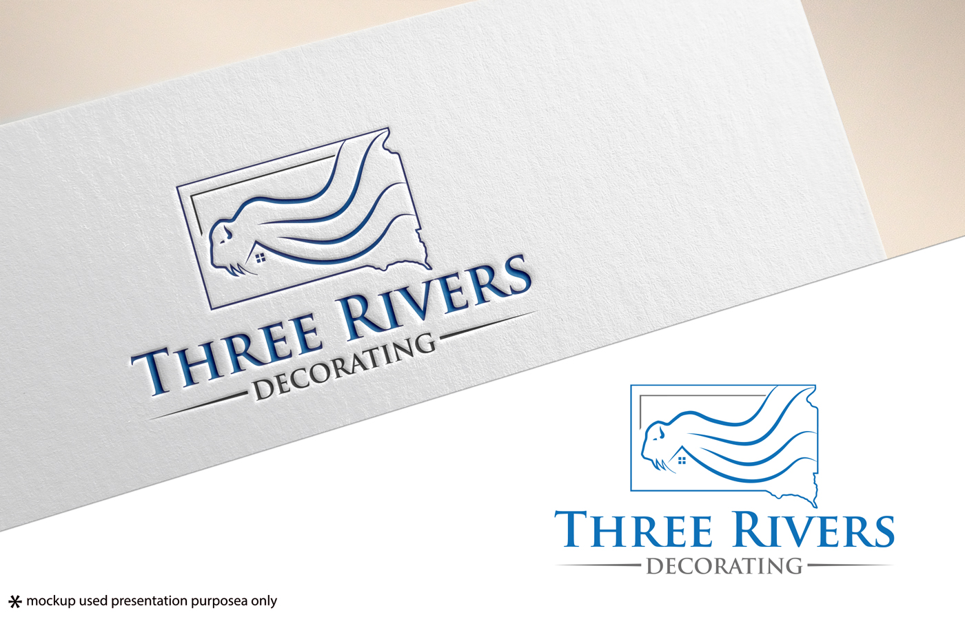 Logo Design by Rubia@ for Three Rivers Decorating | Design #31873659