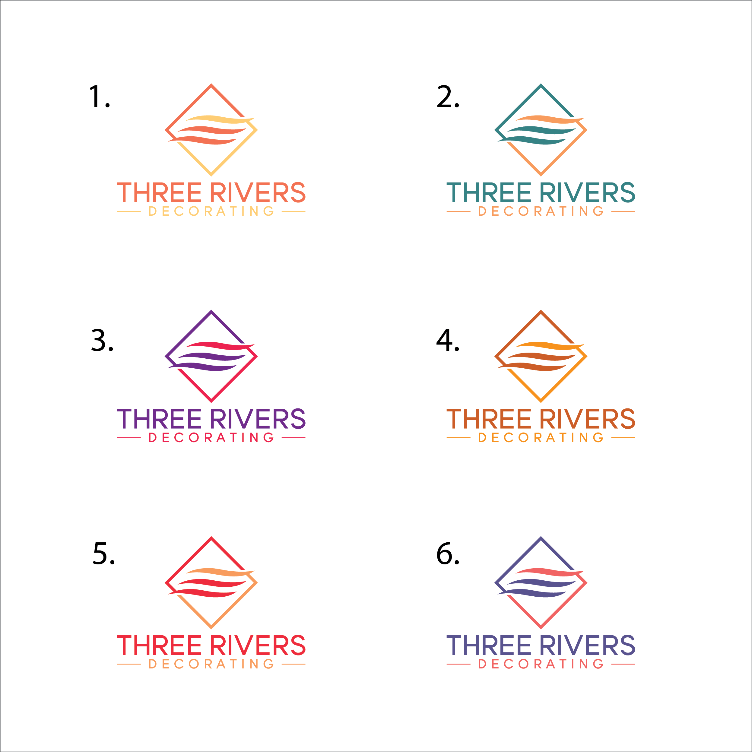 Logo Design by gauravgraphy for Three Rivers Decorating | Design #31930263