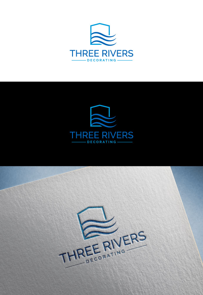 Logo Design by flora.c design for Three Rivers Decorating | Design #31874578