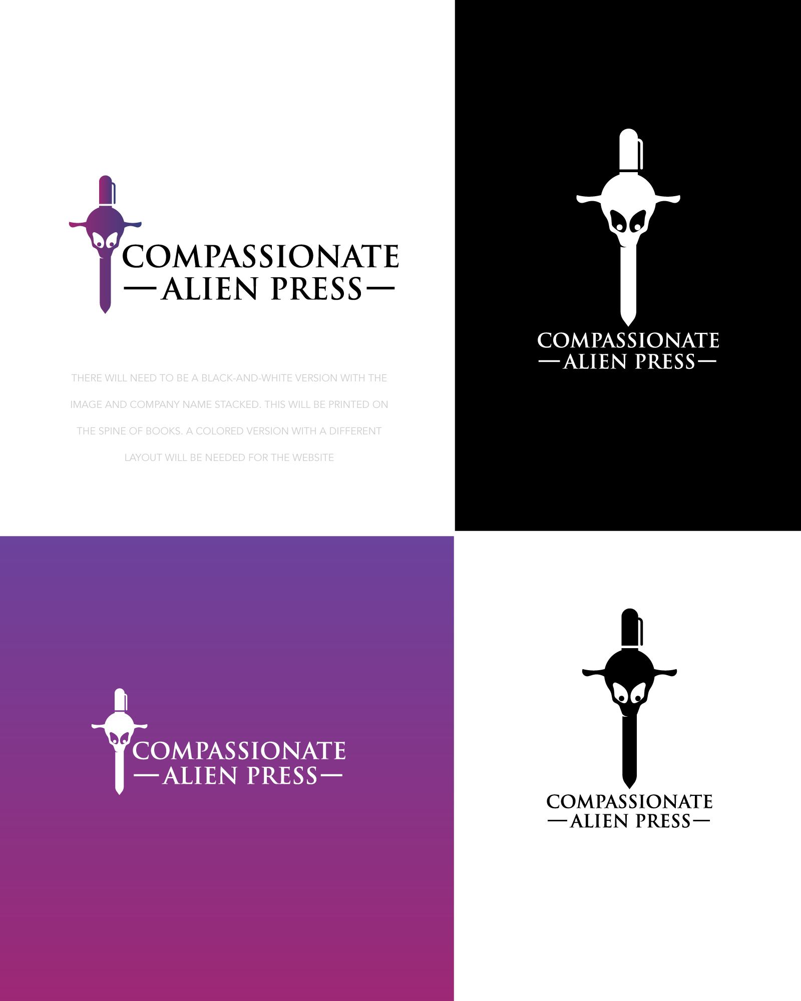 Logo Design by Farhad Kreative for Compassionate Alien Press | Design #31872694