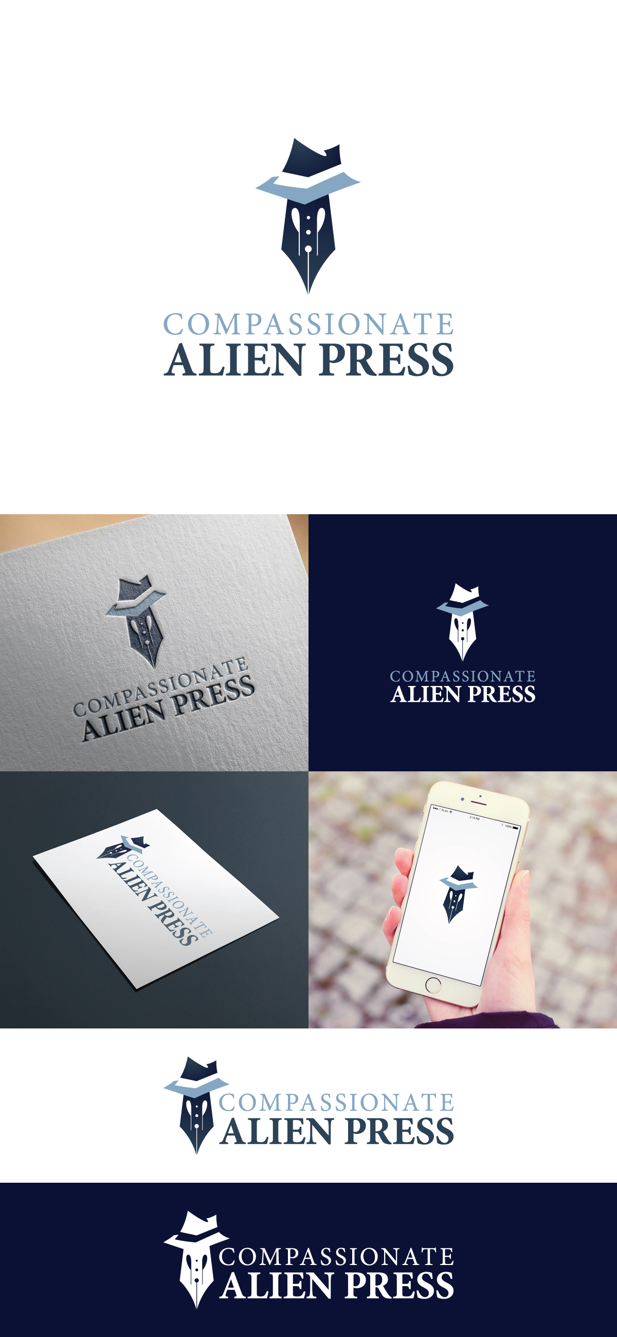Logo Design by NineOwl for Compassionate Alien Press | Design #31881013