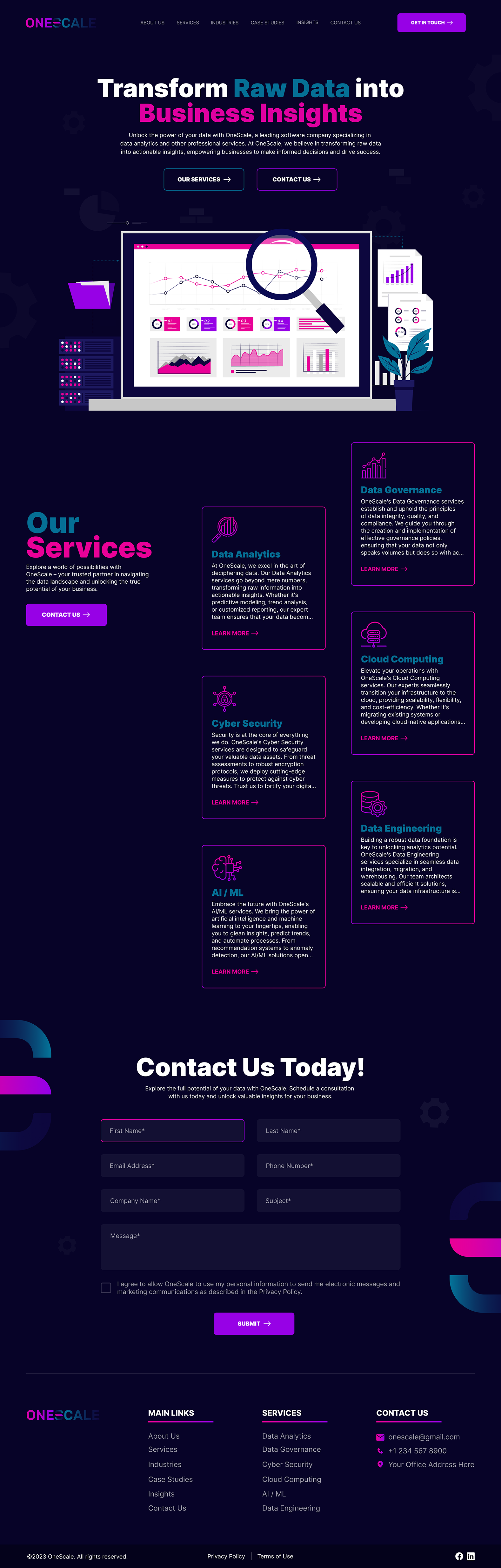 Web Design by Danny Designs & Media for OneScale | Design #31912697
