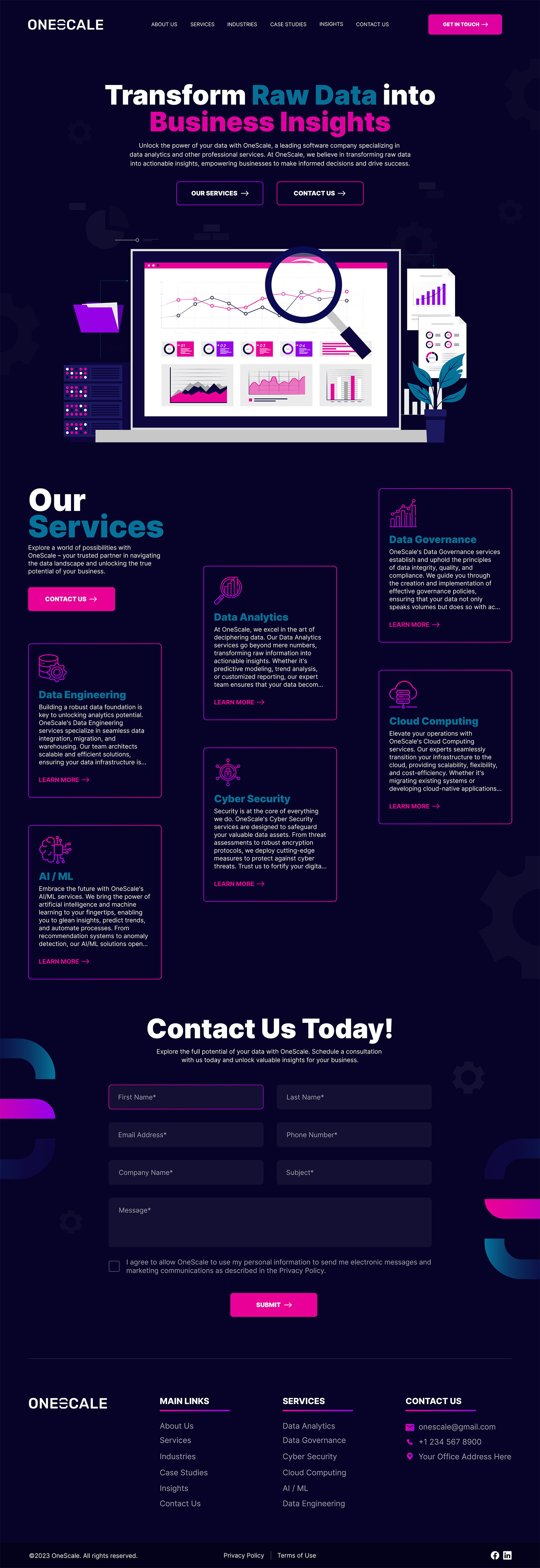 Web Design by Danny Designs & Media for OneScale | Design #31914102