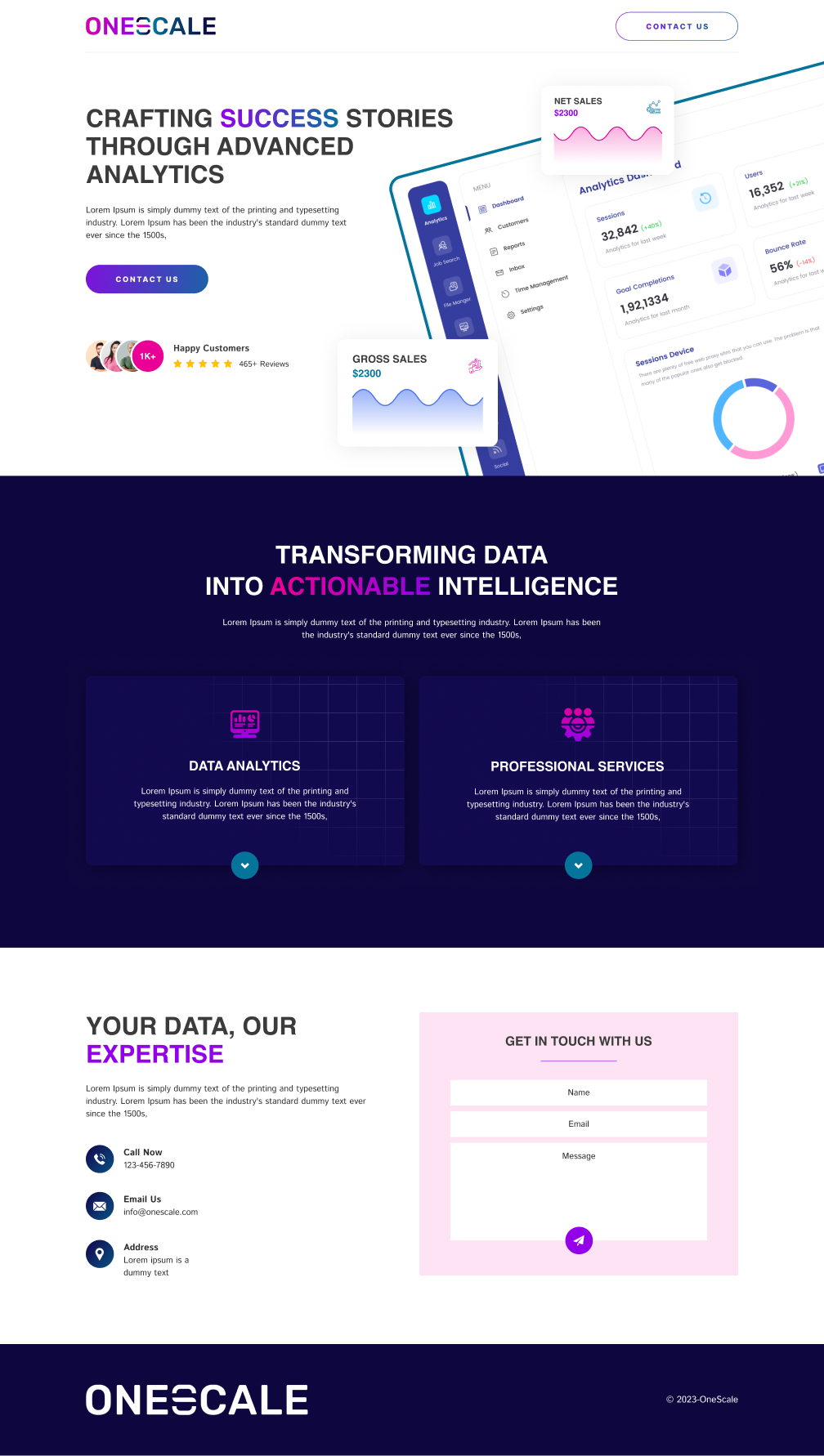 Web Design by Hafsa Fatymah for OneScale | Design #31877608