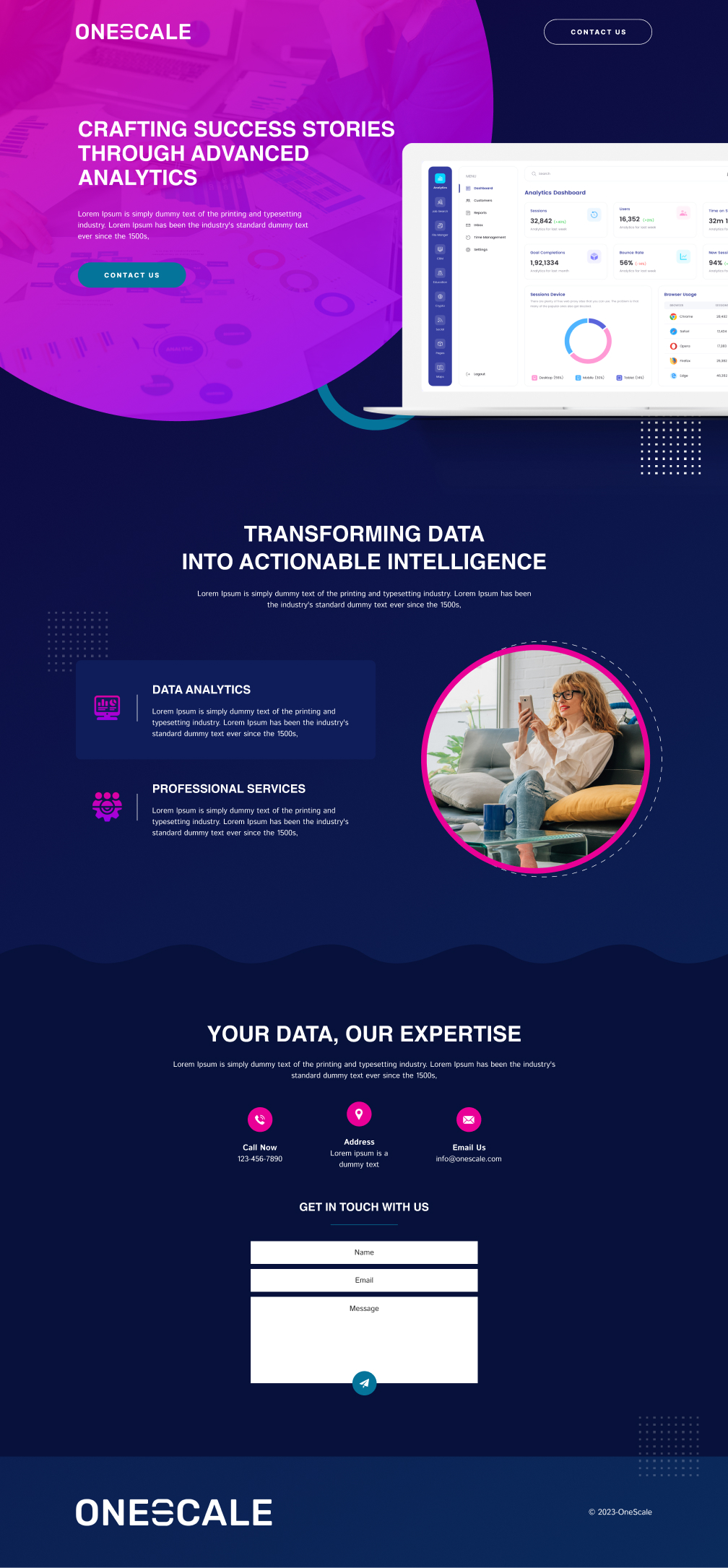 Web Design by Hafsa Fatymah for OneScale | Design #31877612