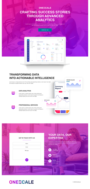 Web Design by Hafsa Fatymah for OneScale | Design: #31877613