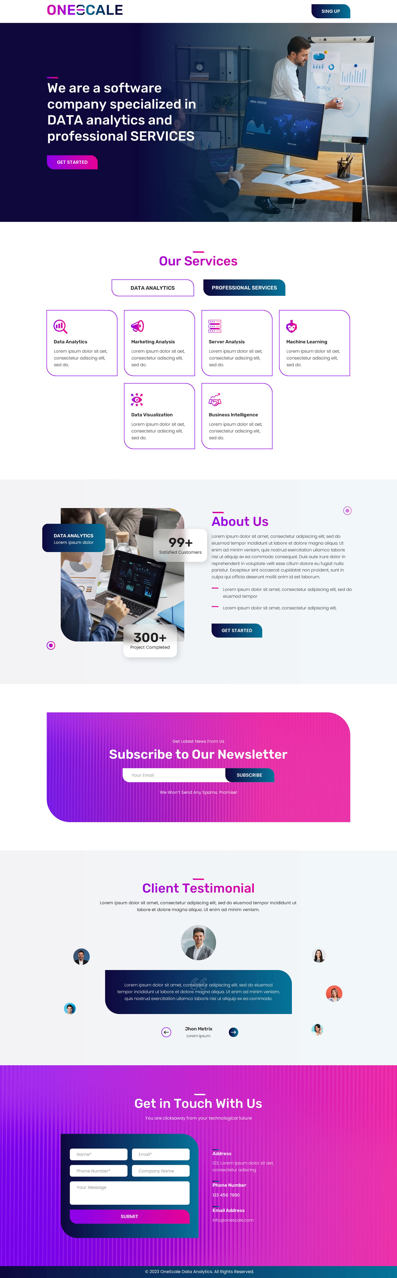 Web Design by Sbss for OneScale | Design #31883331