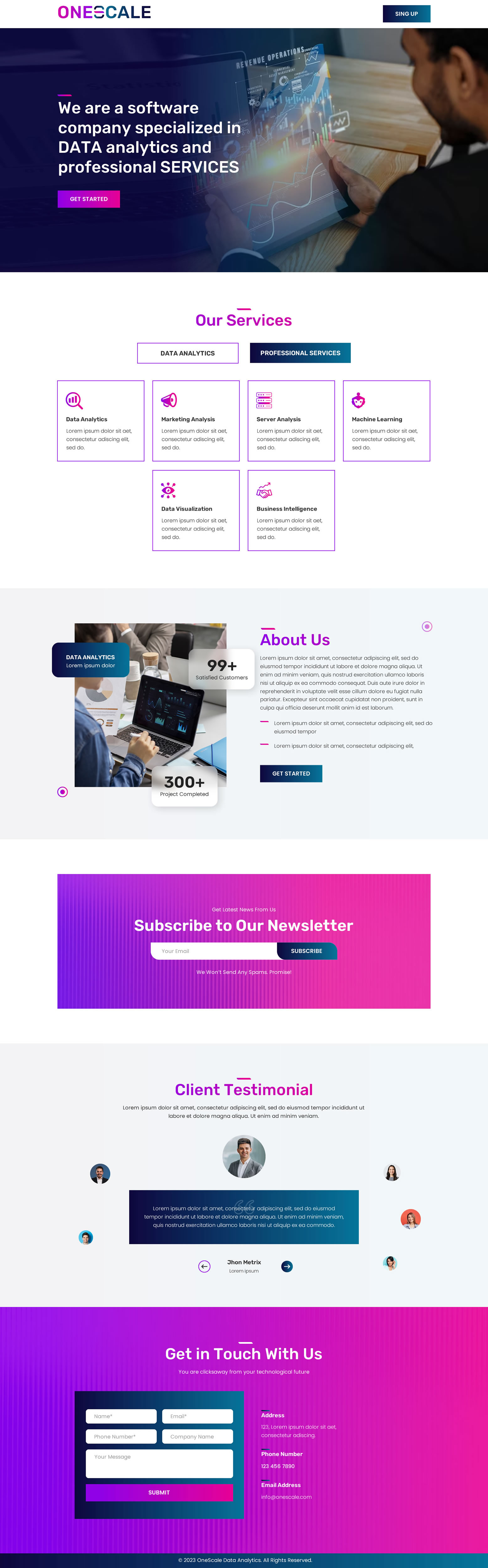 Web Design by Sbss for OneScale | Design #31883365