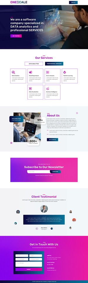 Web Design by Sbss for OneScale | Design: #31883365